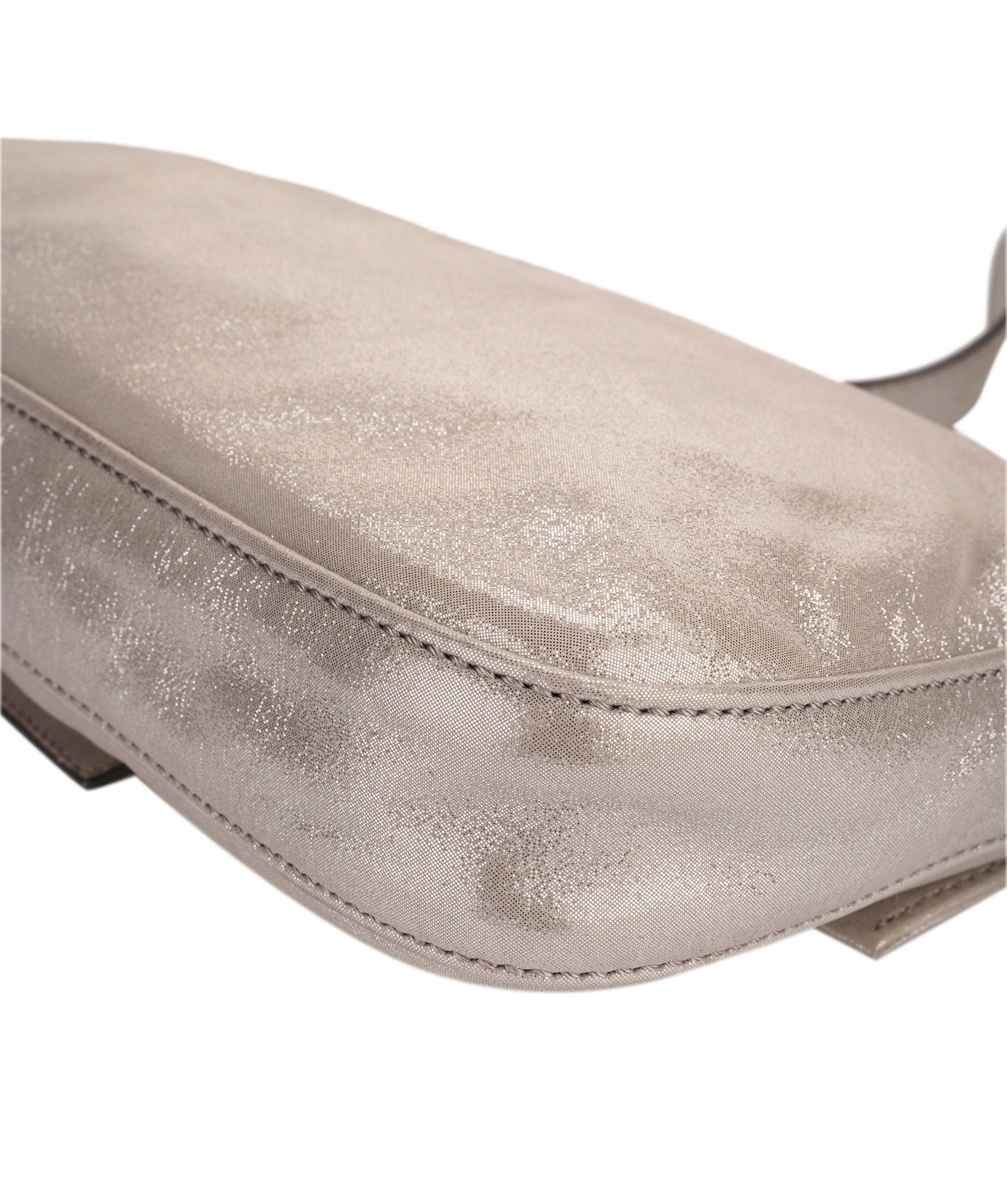 Fendi Fendi metallic silver baguette with crystal buckle - AJC0844