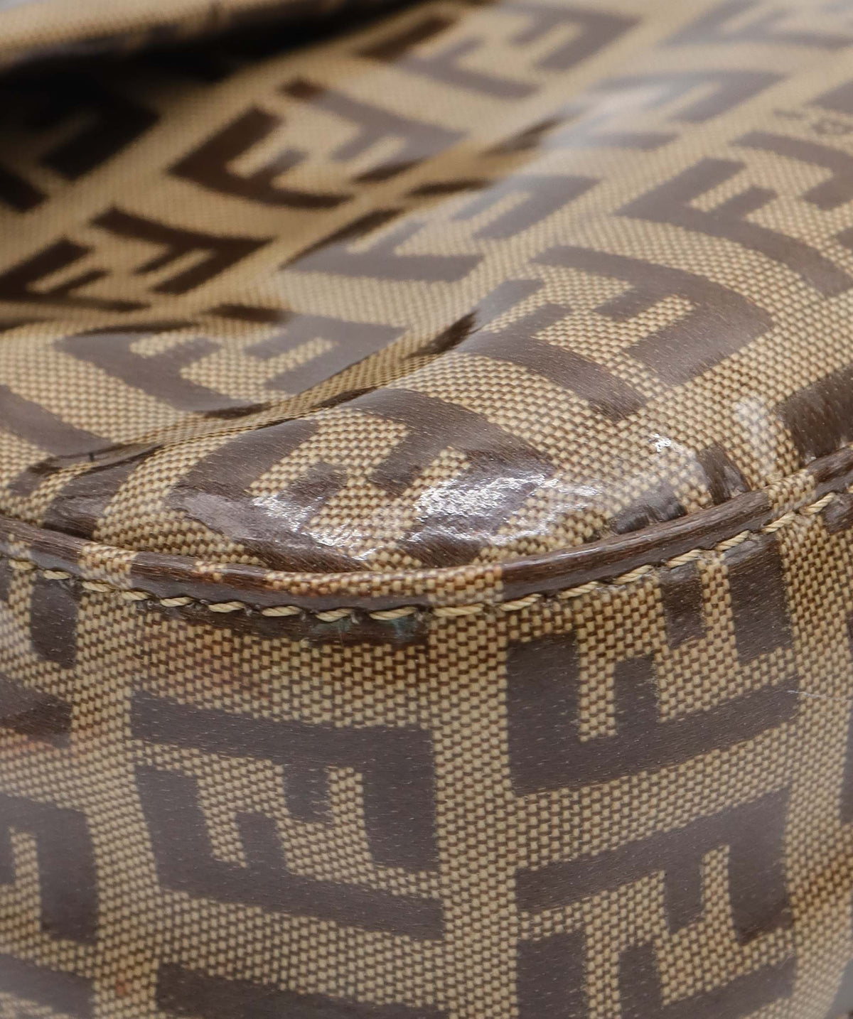 Fendi Fendi Zucchini Brown Patent VIntage Baguette DXBK0453
