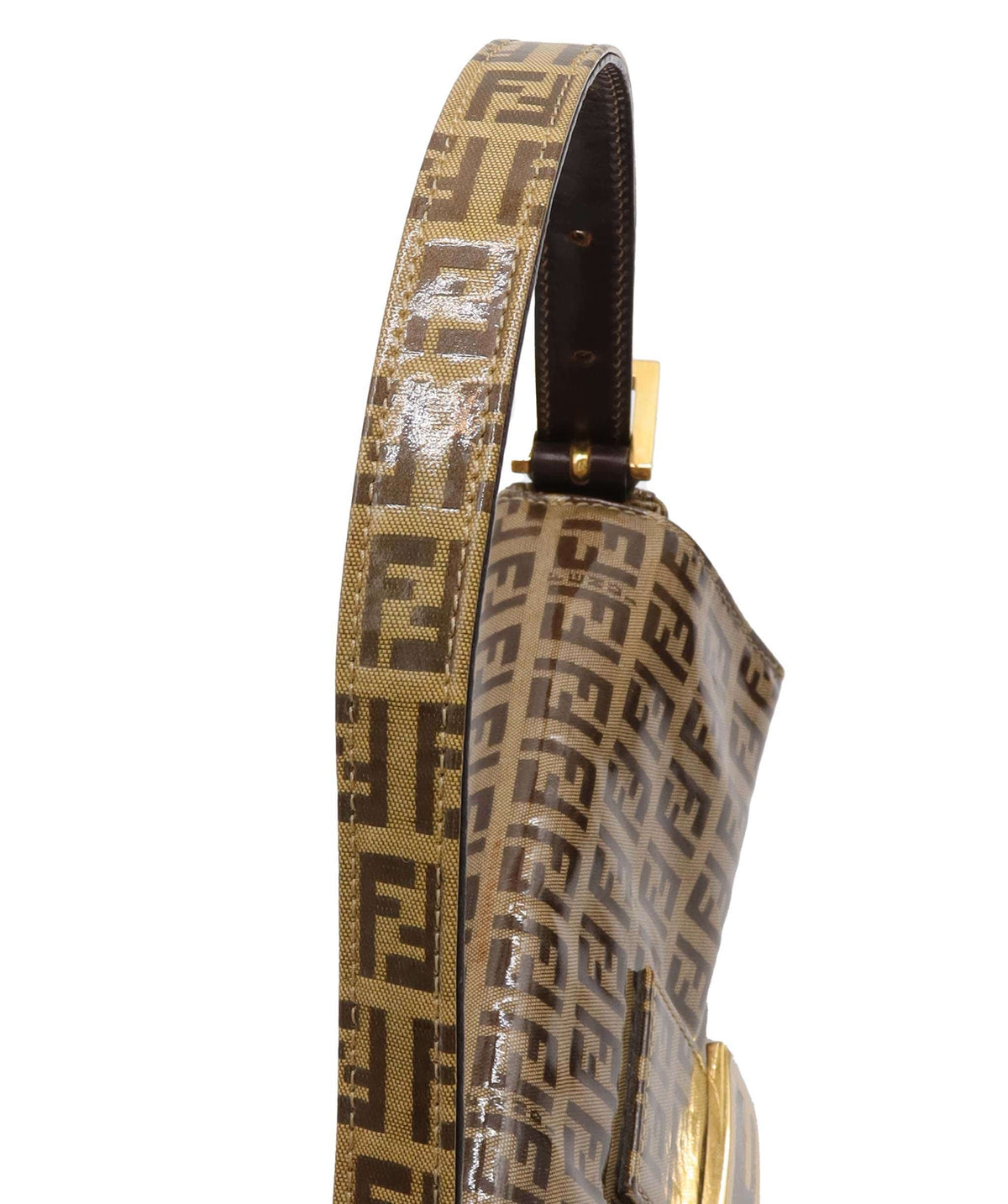 Fendi Fendi Zucchini Brown Patent VIntage Baguette DXBK0453
