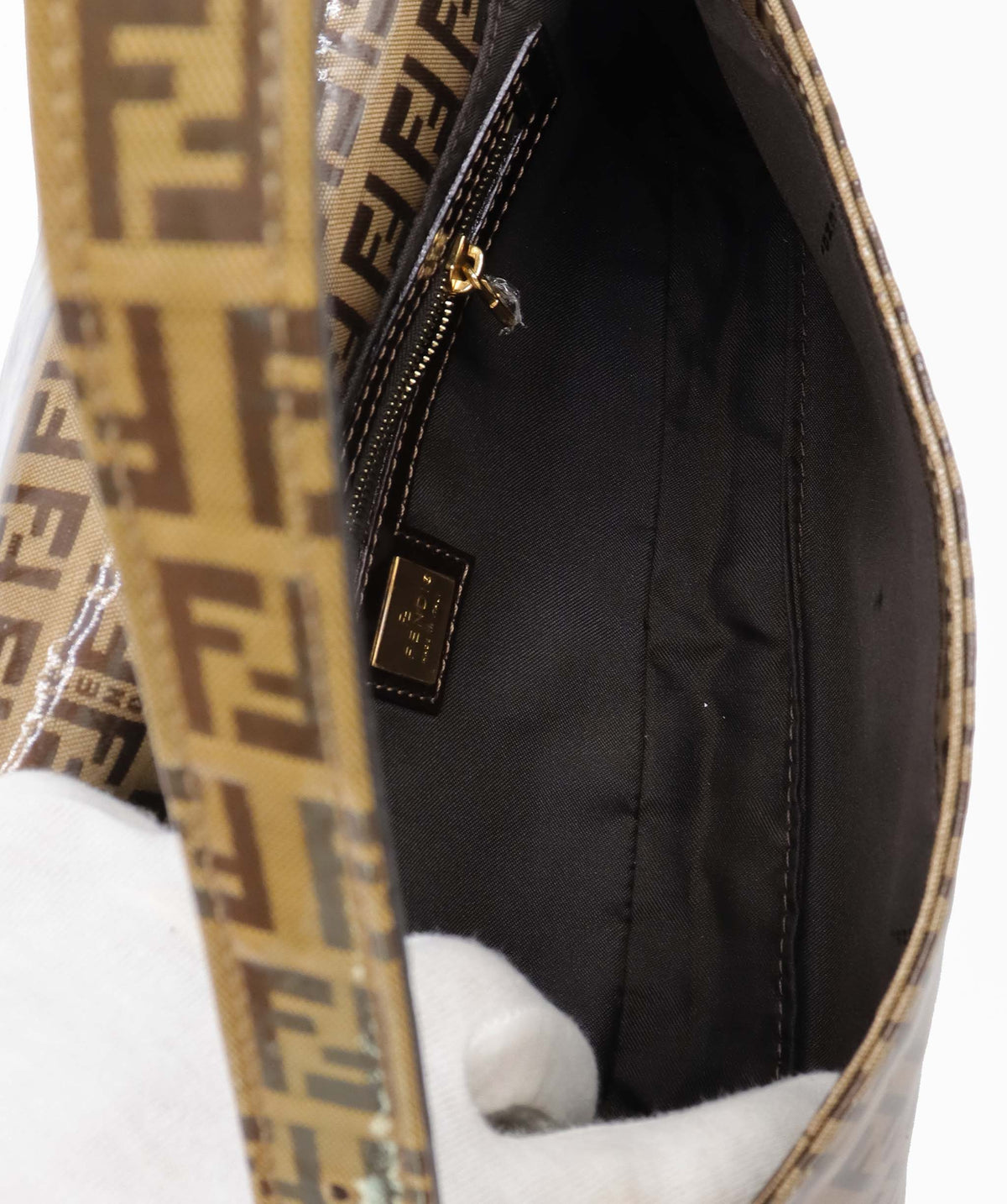 Fendi Fendi Zucchini Brown Patent VIntage Baguette DXBK0453