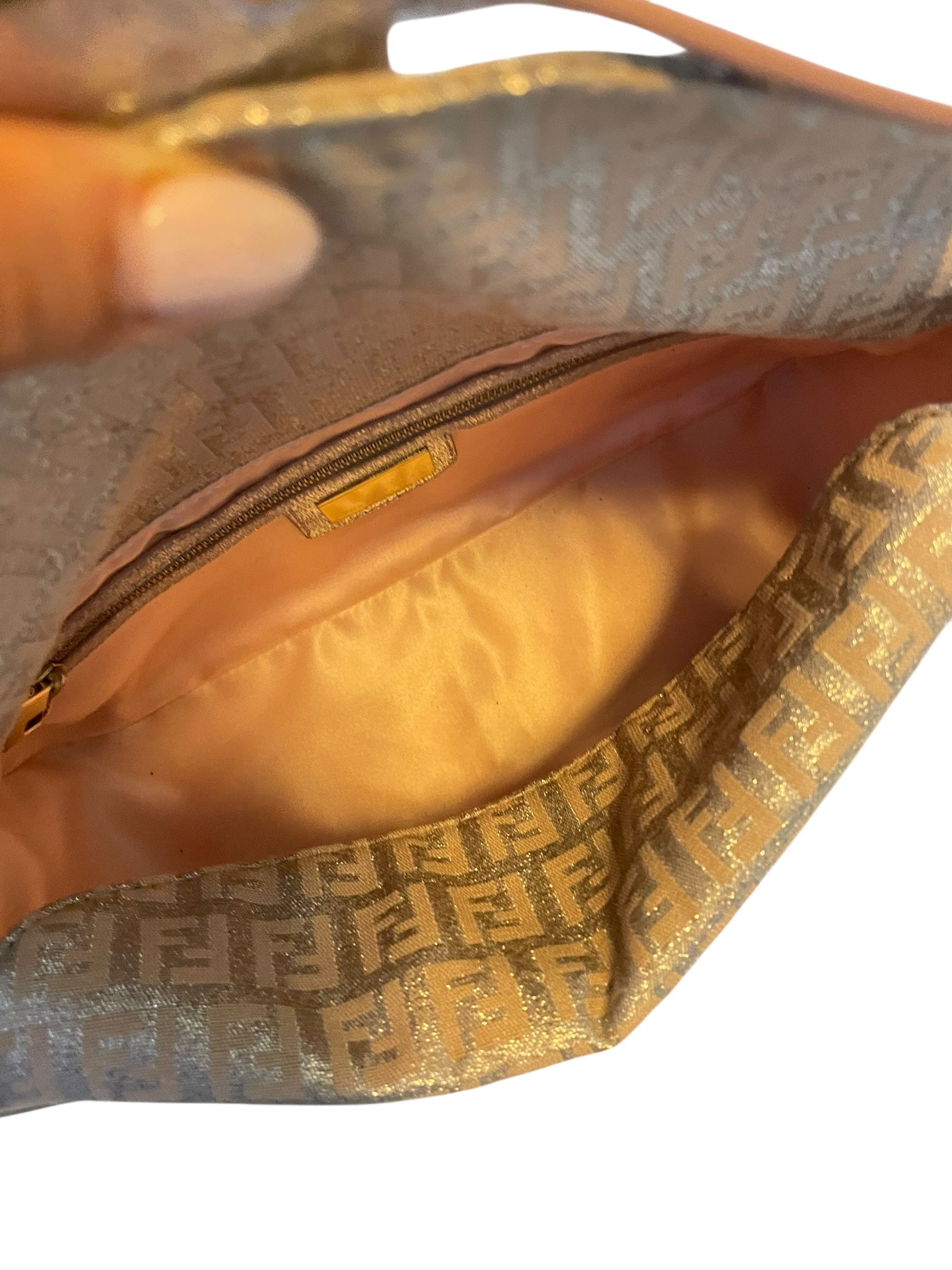 Fendi Fendi Zucchino Baguette Glitter Pink DXBK0501