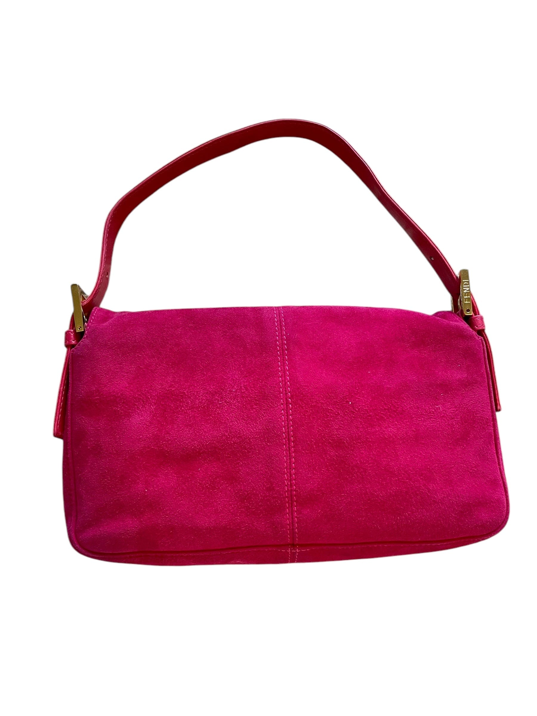 Fendi Suede Pink Vintage Fendi Baguette DXBK0450