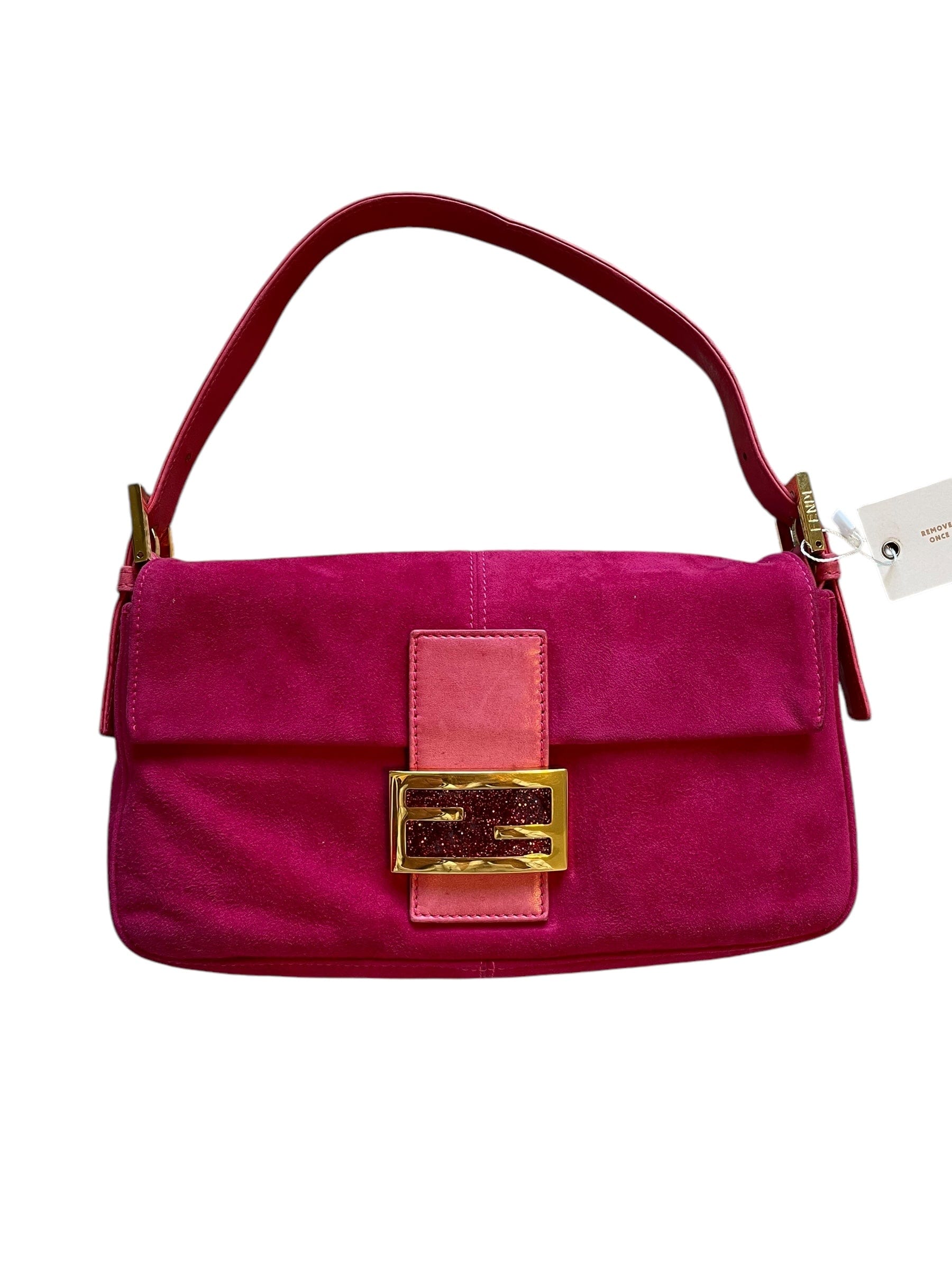 Fendi Suede Pink Vintage Fendi Baguette DXBK0450