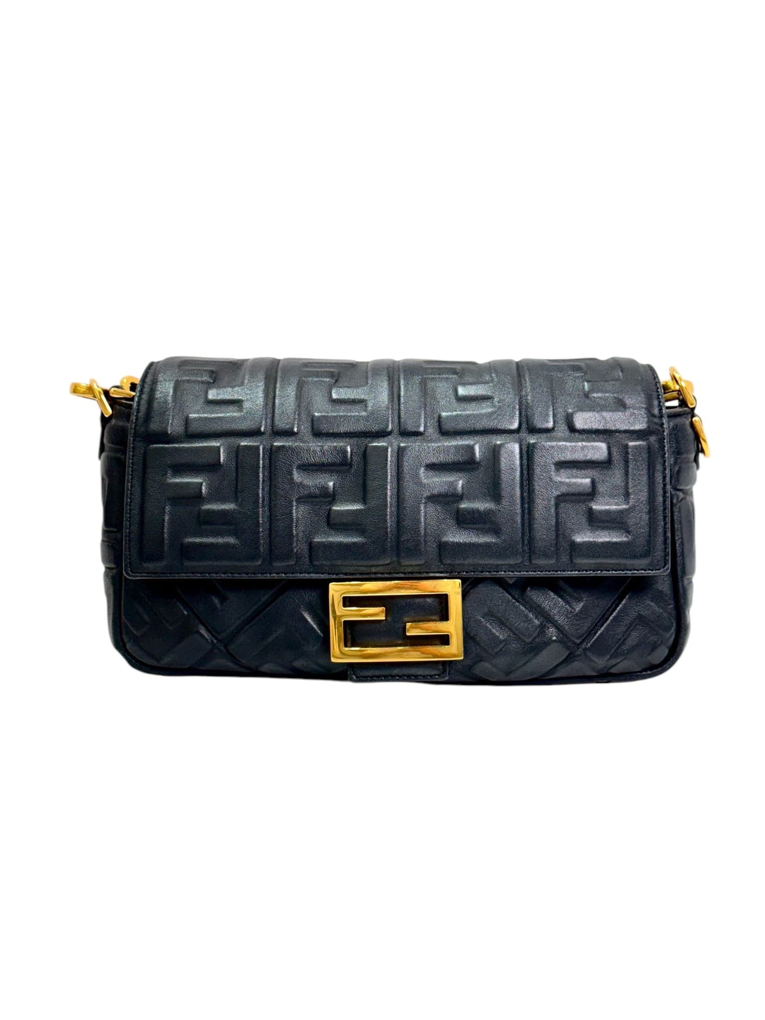 Fendi Fendi Baguette Classic Size Black Calfskin 06709692