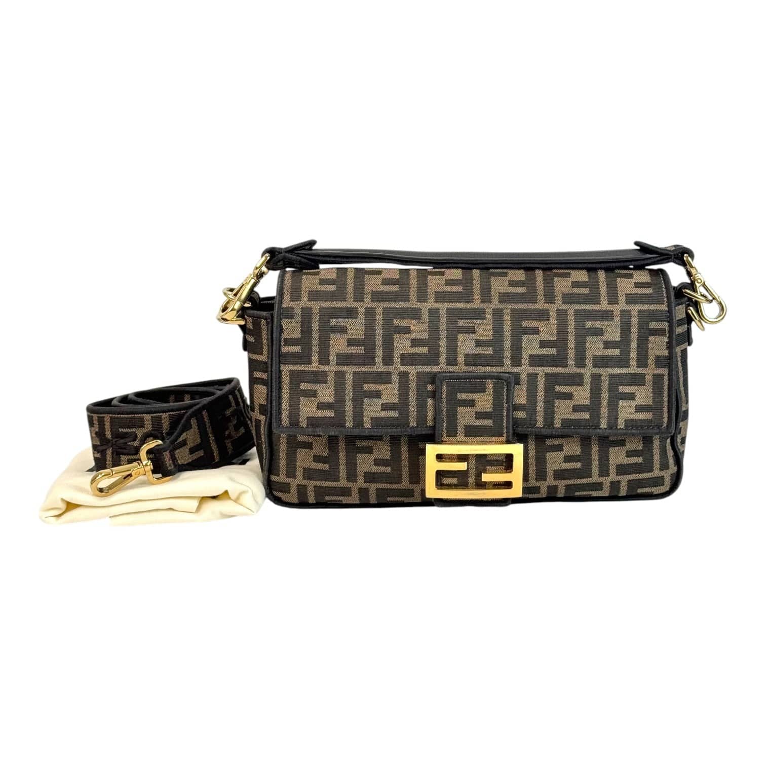 Fendi Fendi Baguette Fabric Brown Bag