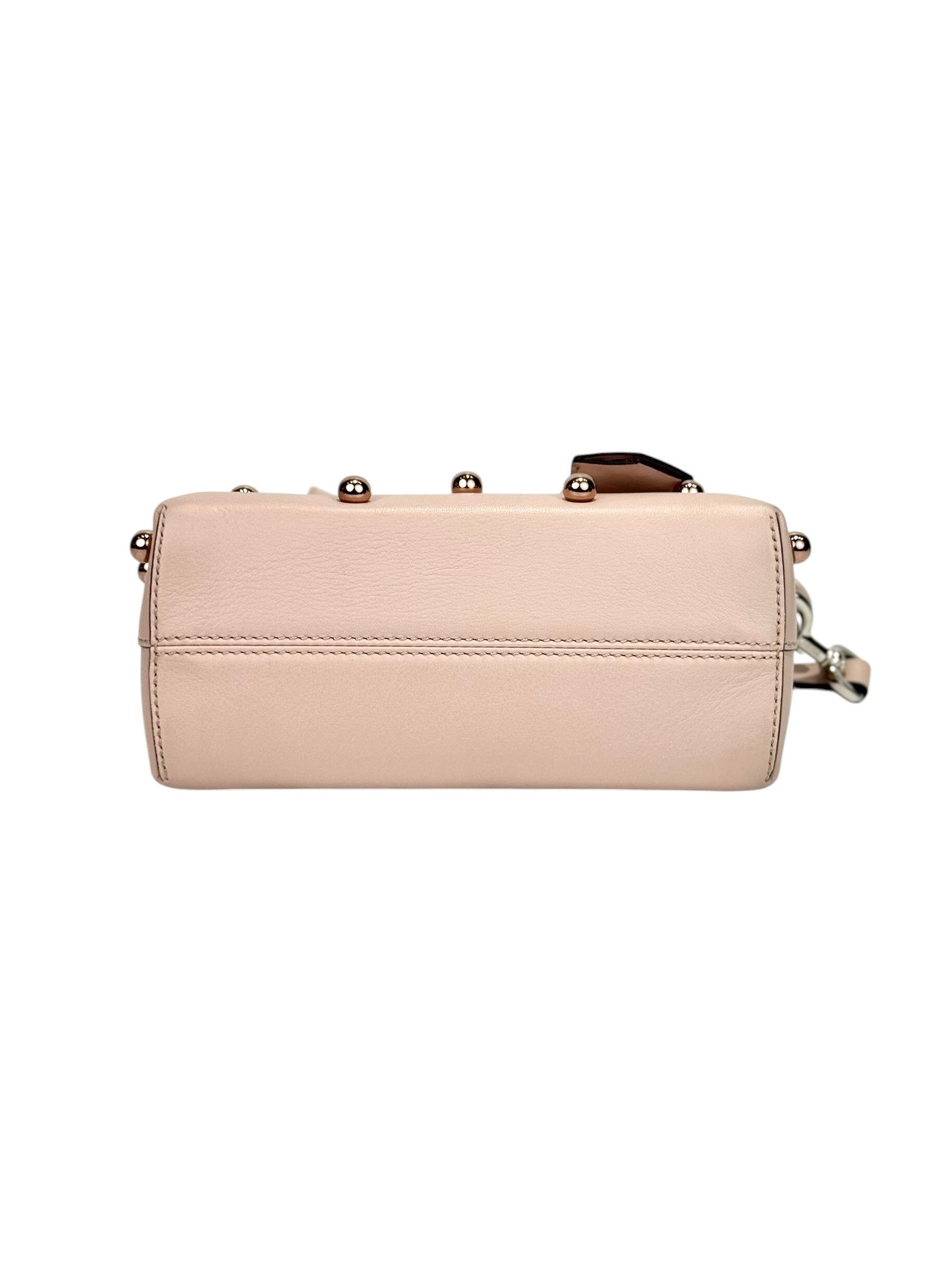 Fendi Fendi By The Way Mini Pearl Leather Handbag