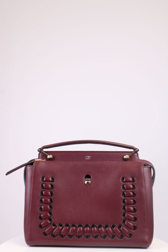 Fendi Fendi Dot Com Whipstitch Burgundy