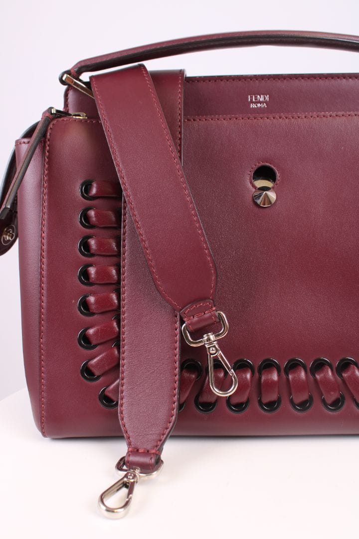 Fendi Fendi Dot Com Whipstitch Burgundy