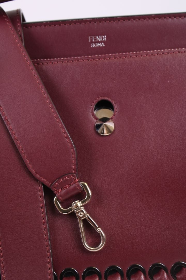 Fendi Fendi Dot Com Whipstitch Burgundy