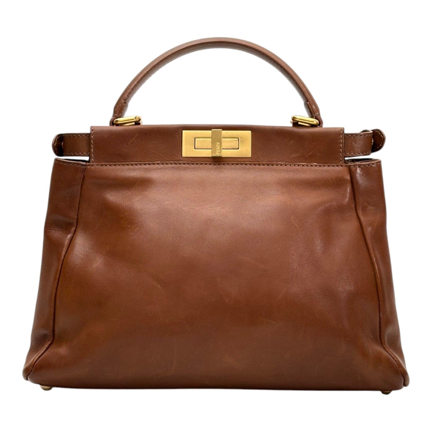 Fendi Fendi Medium Brown Peekaboo Bag in Calfskin