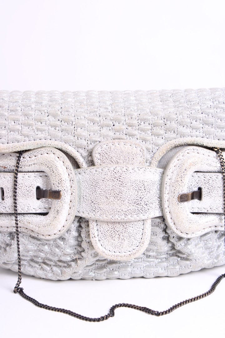 Fendi Fendi Mini B Bis Evening Bag Silver