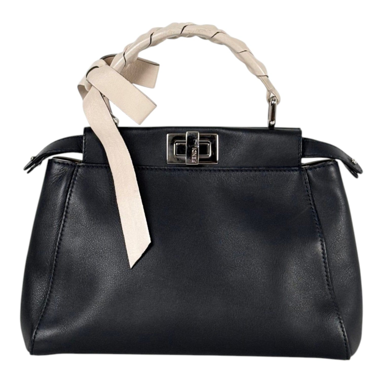 Fendi Fendi Mini Peekaboo Navy/Cream Handle Bag
