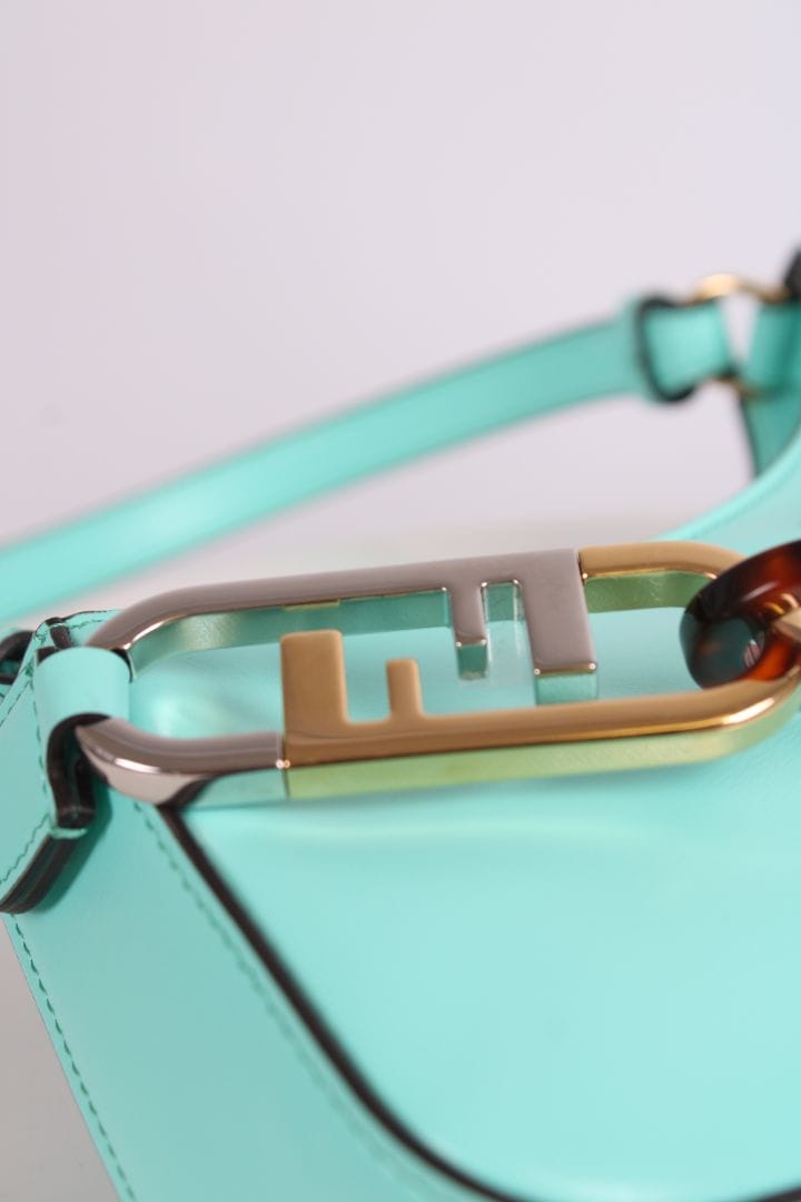 Fendi Fendi O'Lock Swing Shouder Bag Tiffany Blue