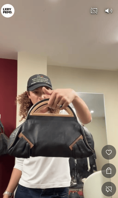 Fendi Fendi Top Handle Bag Black/ Rose Gold