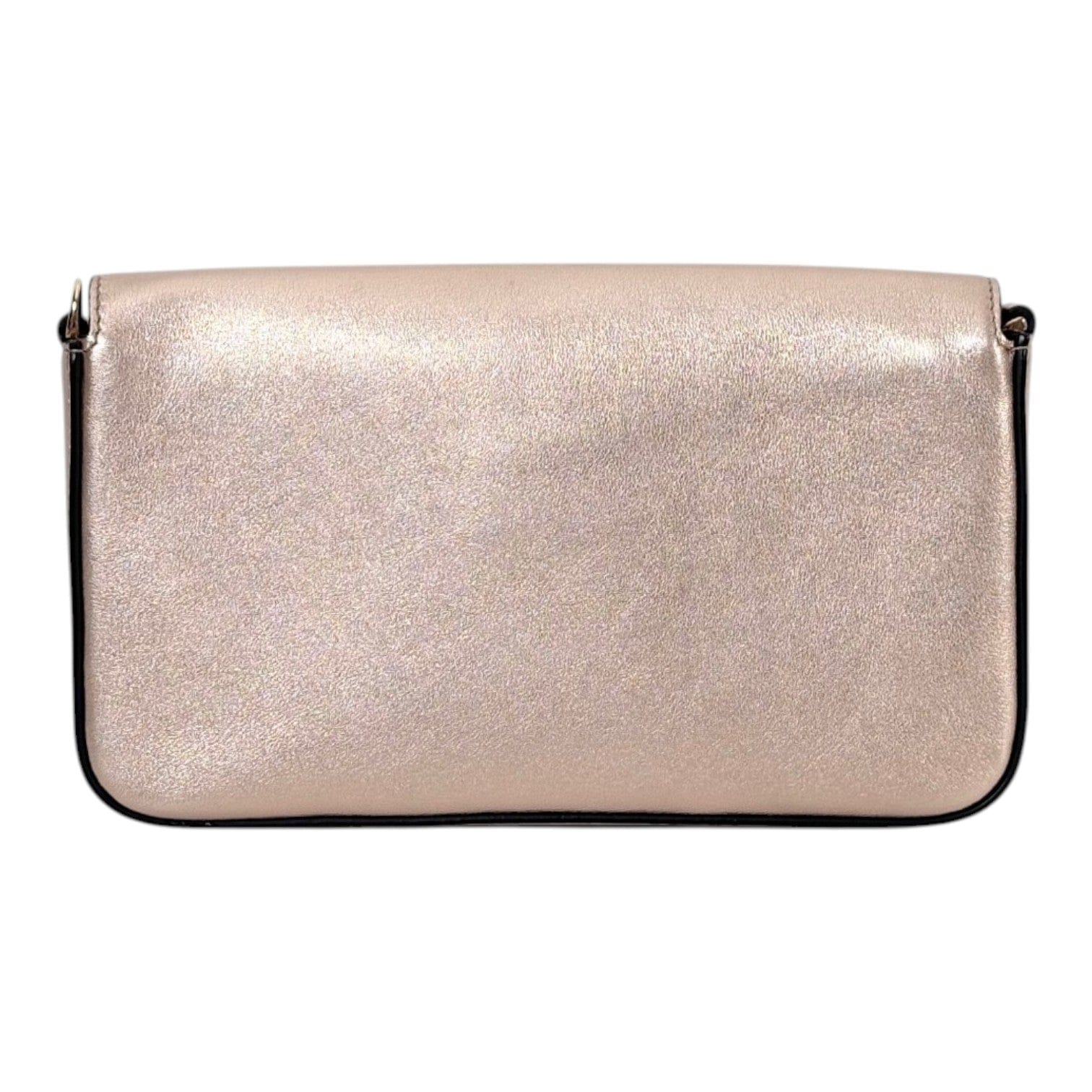 Fendi Fendi Vitello Laminato Pink Wallet On Chain Bag