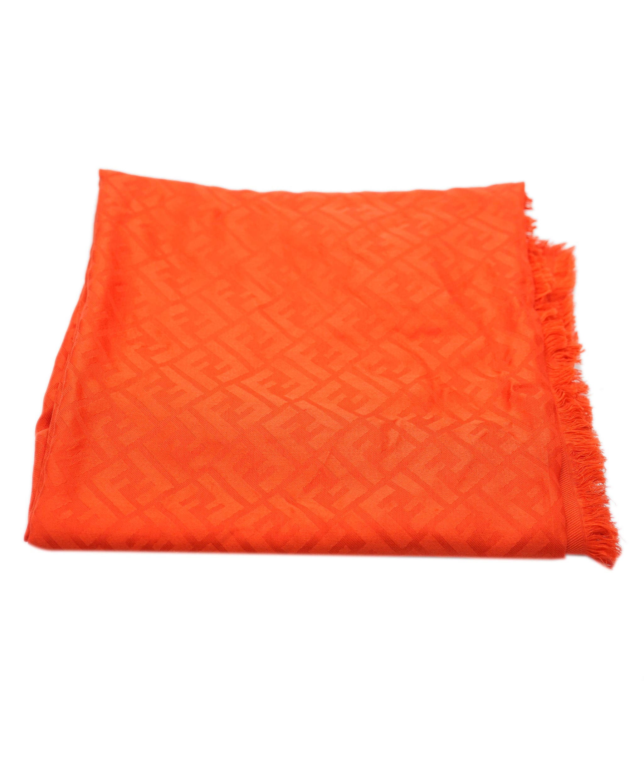 Fendi Fendi FF Orange Silk Scarf ALC1502