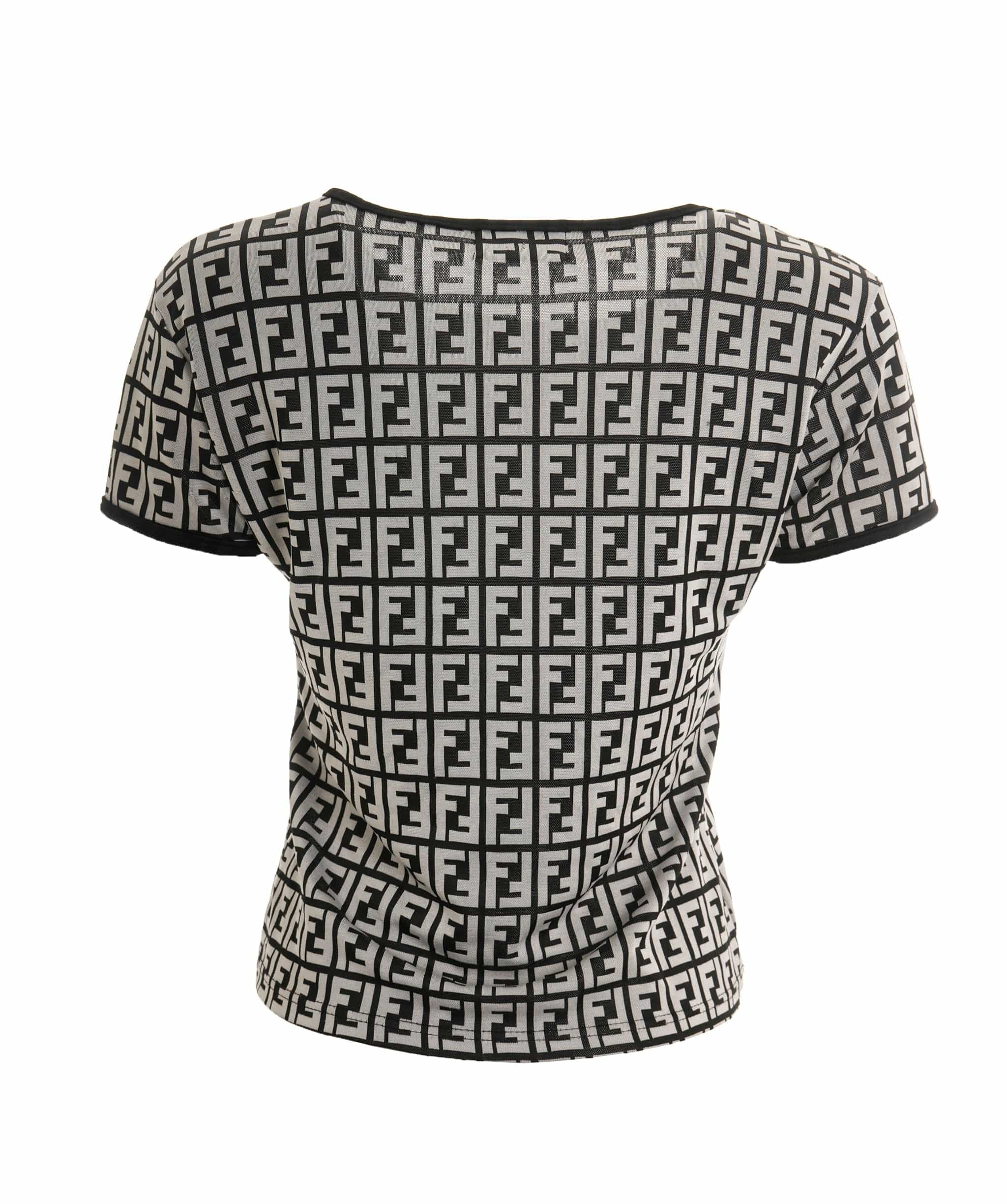 Fendi Fendi FF Vintage Black and White Crewneck Top ALC3543