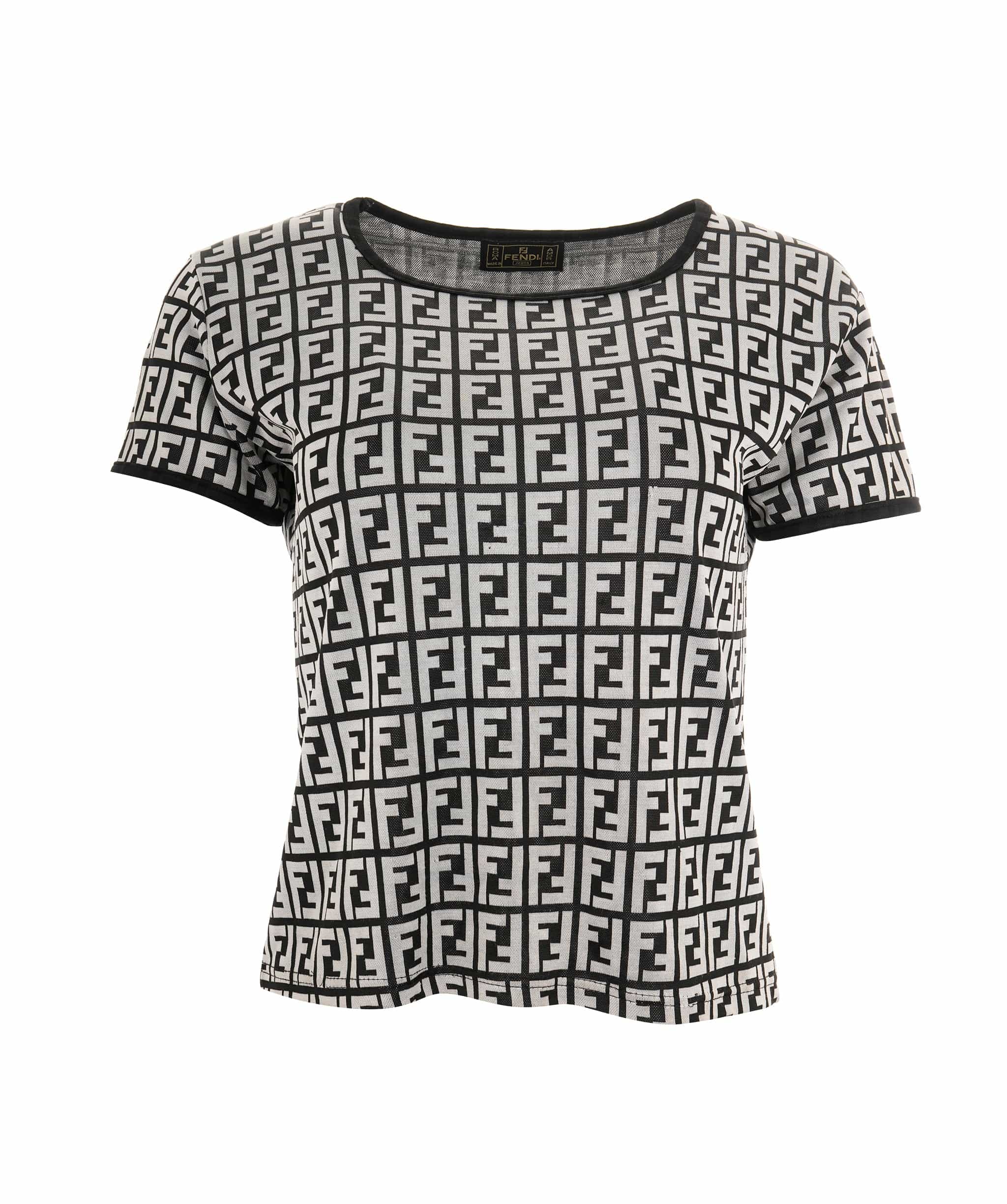 Fendi Fendi FF Vintage Black and White Crewneck Top ALC3543