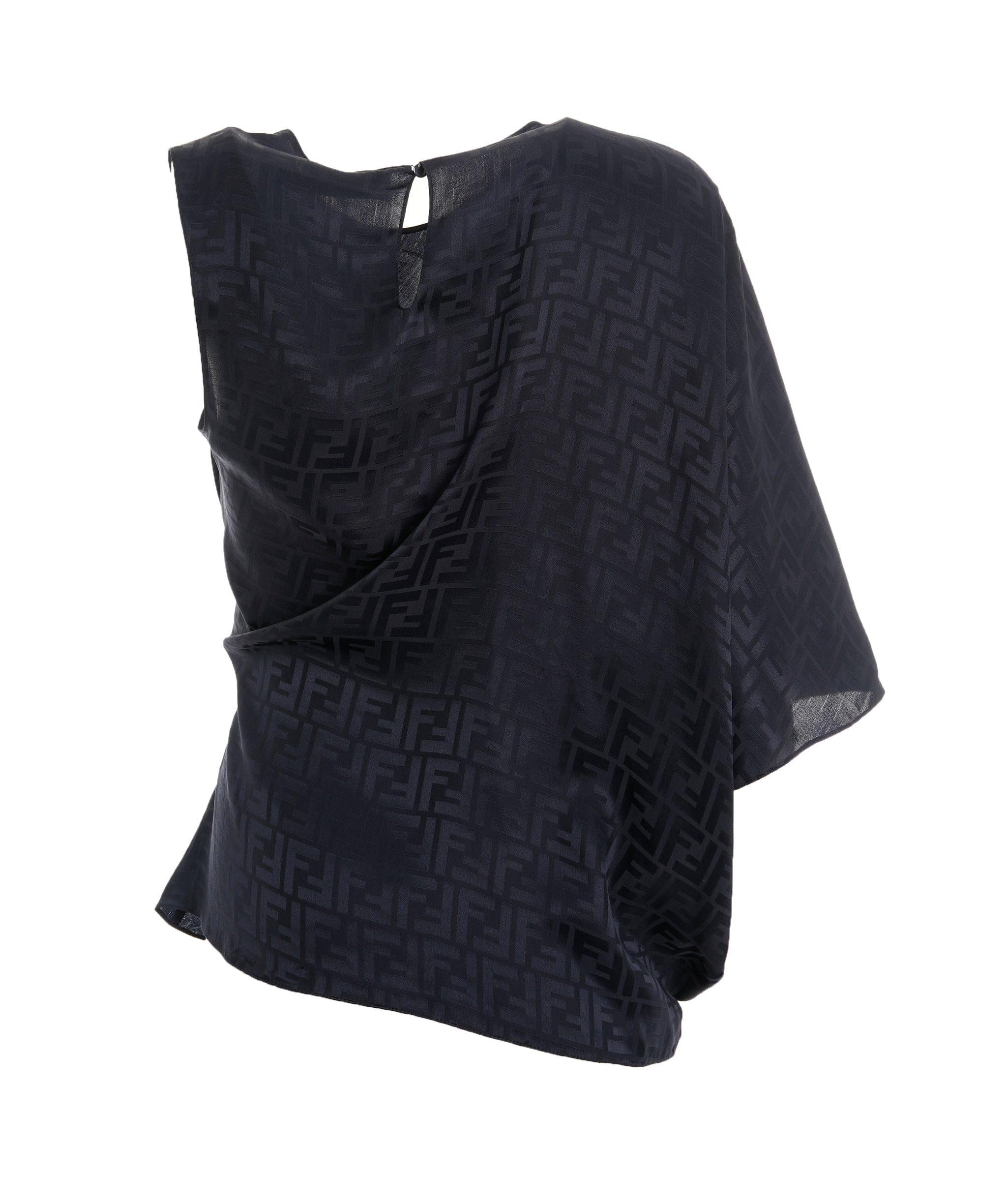 Fendi Fendi Navy FF Silk Top ALL1091