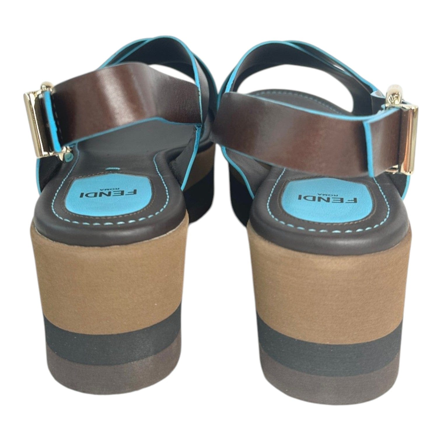 Fendi Fendi Blue/Brown Sandals - Size 40
