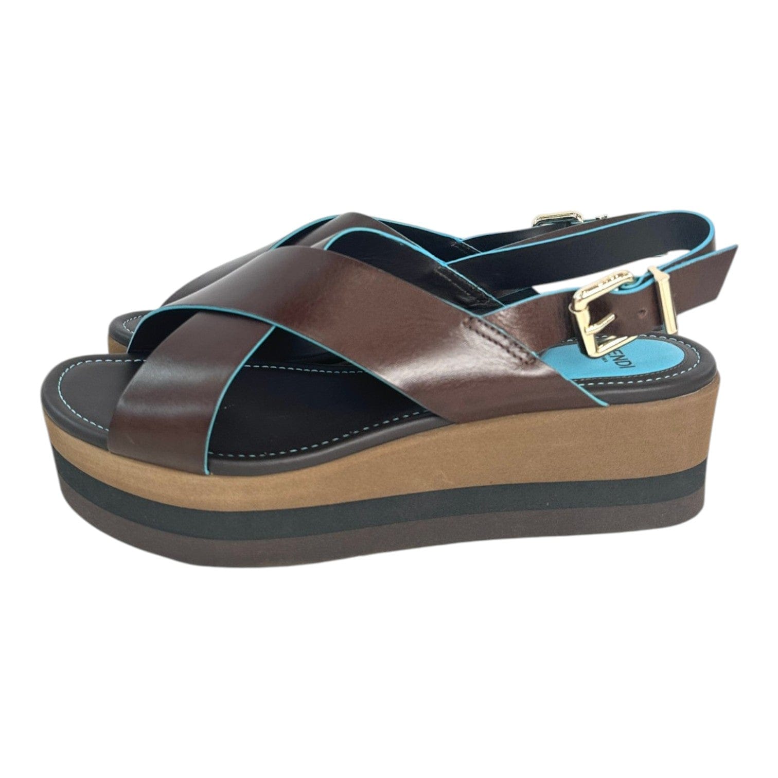 Fendi Fendi Blue/Brown Sandals - Size 40
