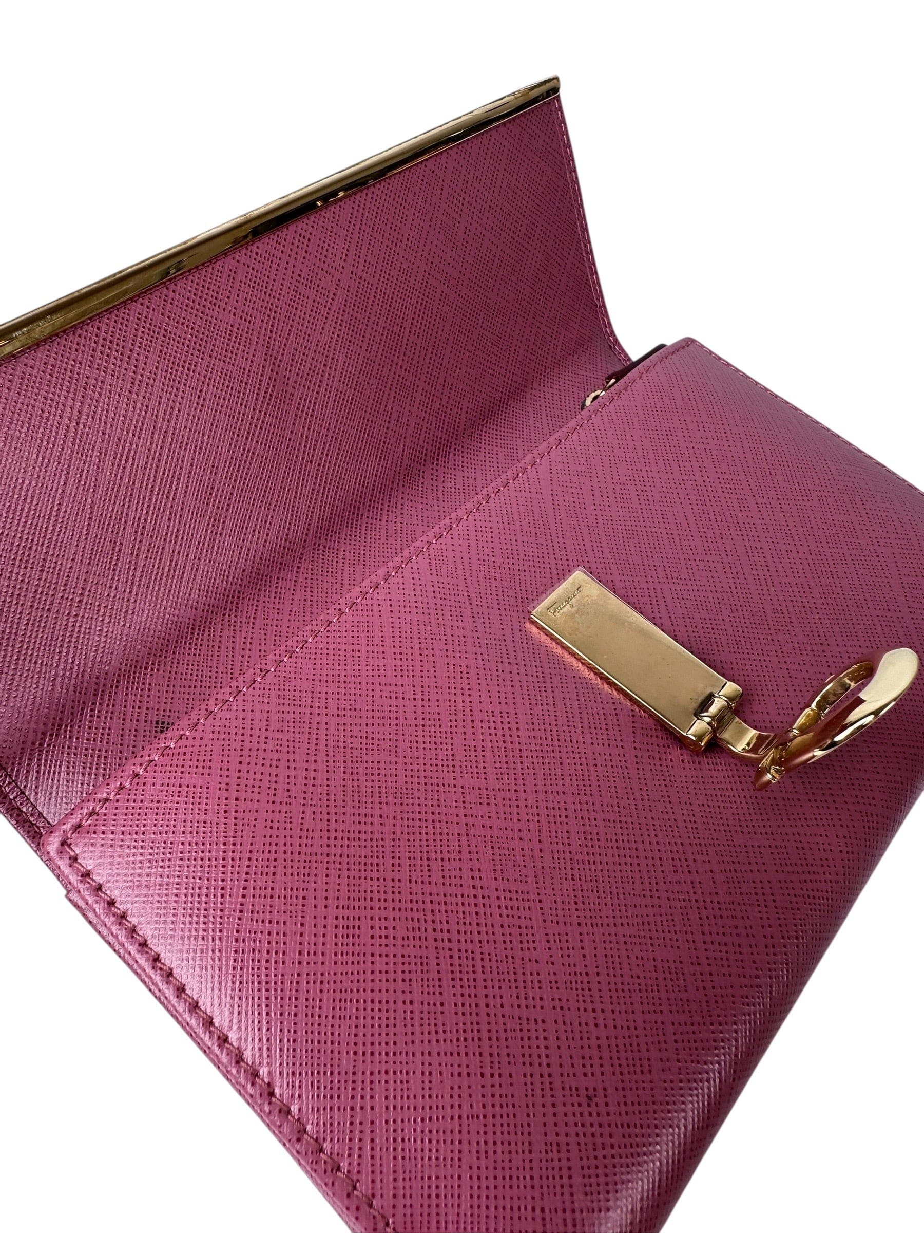Ferragamo Ferragamo Pink Tr-Fold Wallet