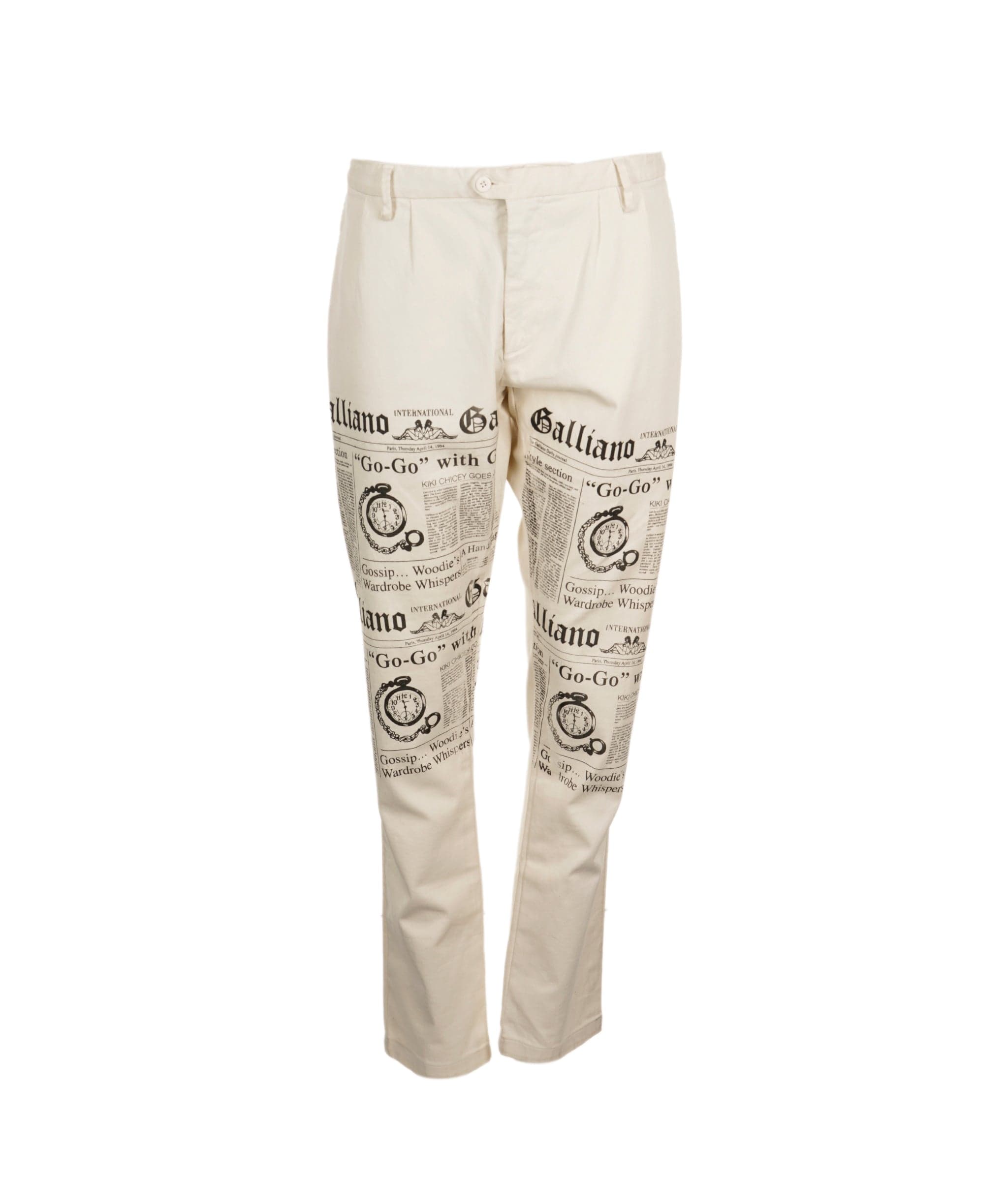 Galliano Newspaper Trousers ASL7972 LuxuryPromise