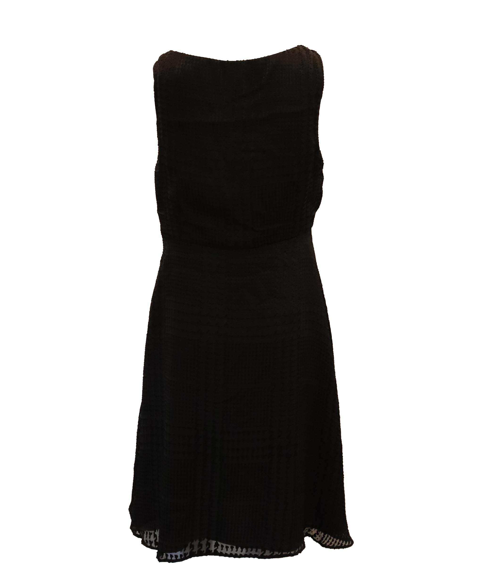 Galliano Galliano black houndstooth dress AGC2999
