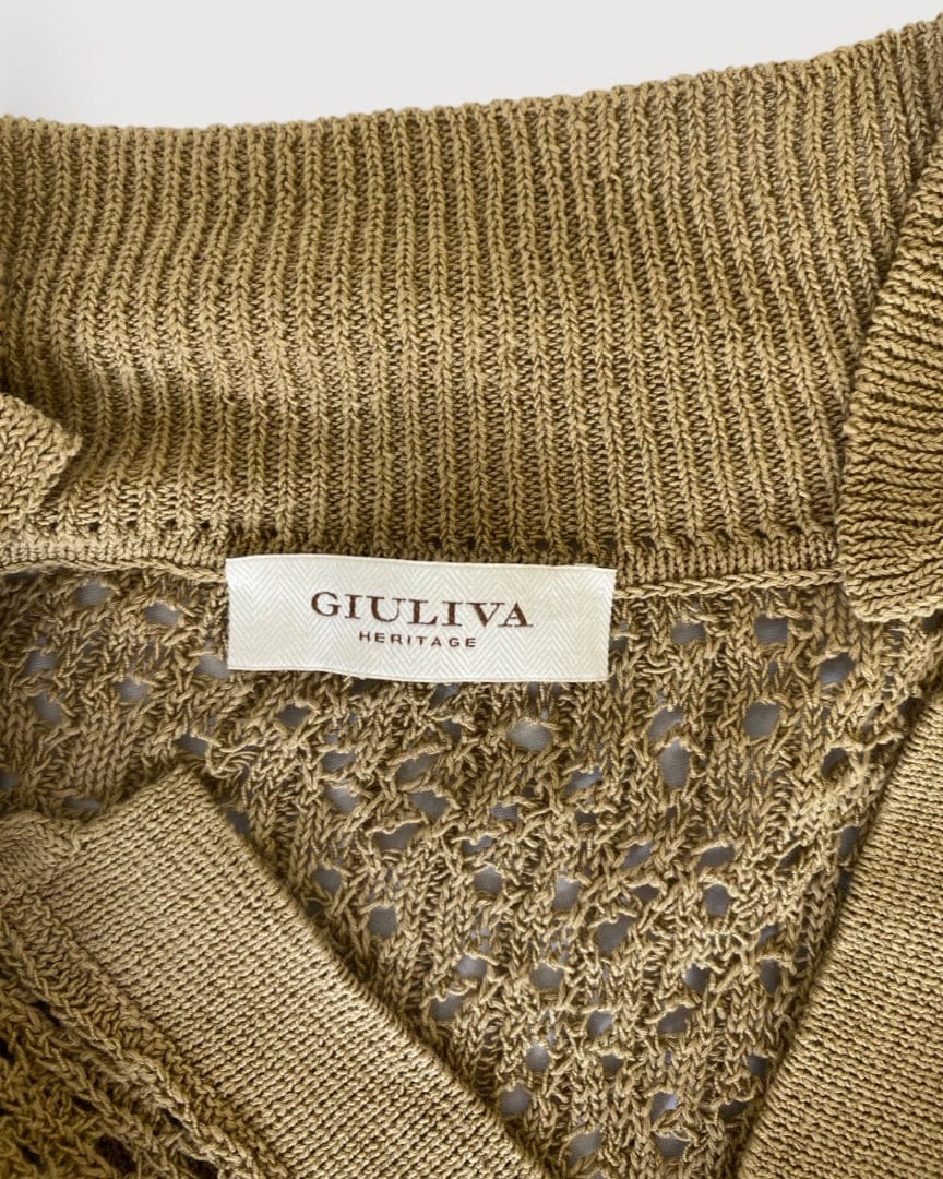Giuliva Heritage Brown Giuliva Heritage Knit Polo, L