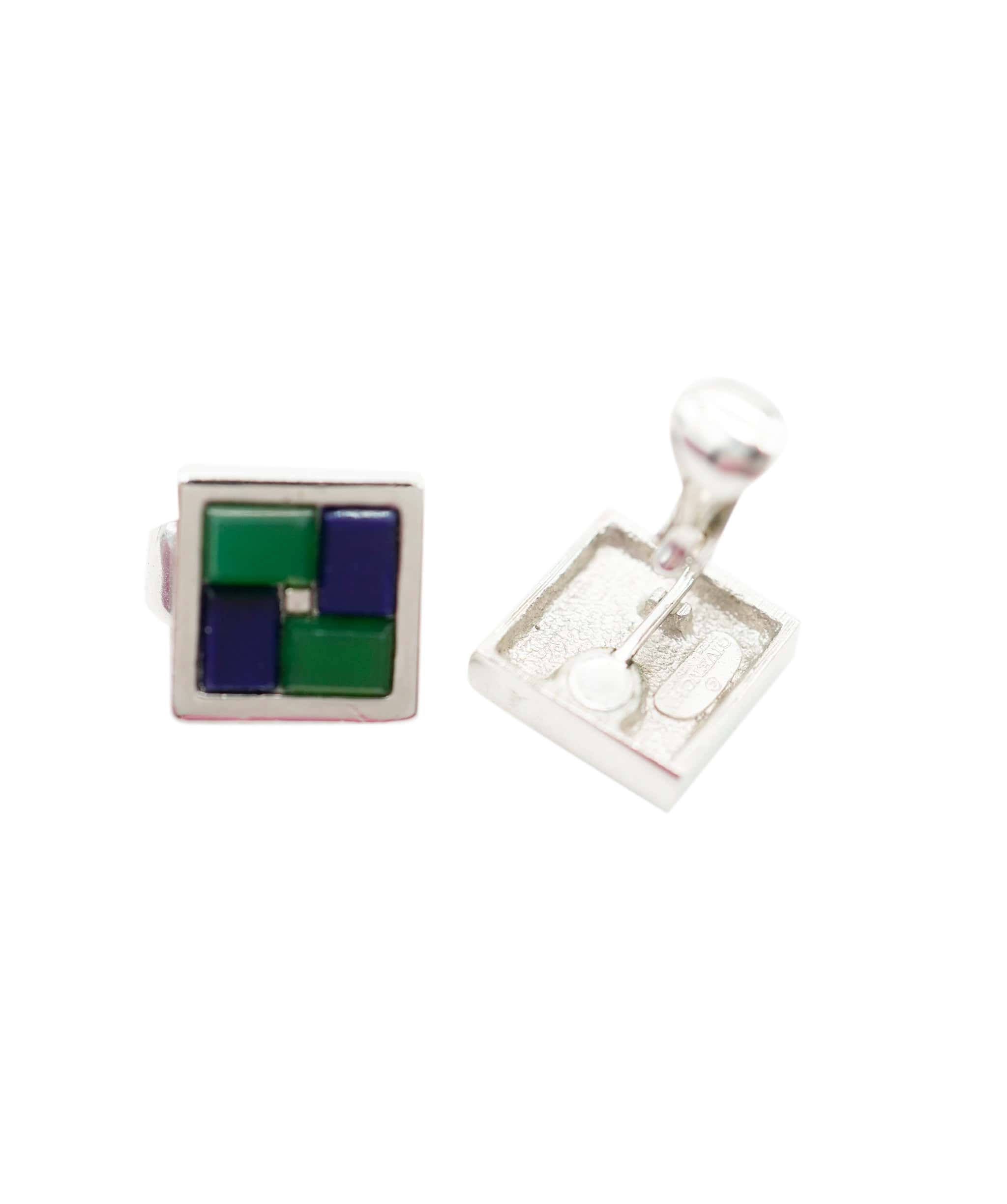 Givenchy Givenchy blue & green silver earring and necklace set - AJC0832