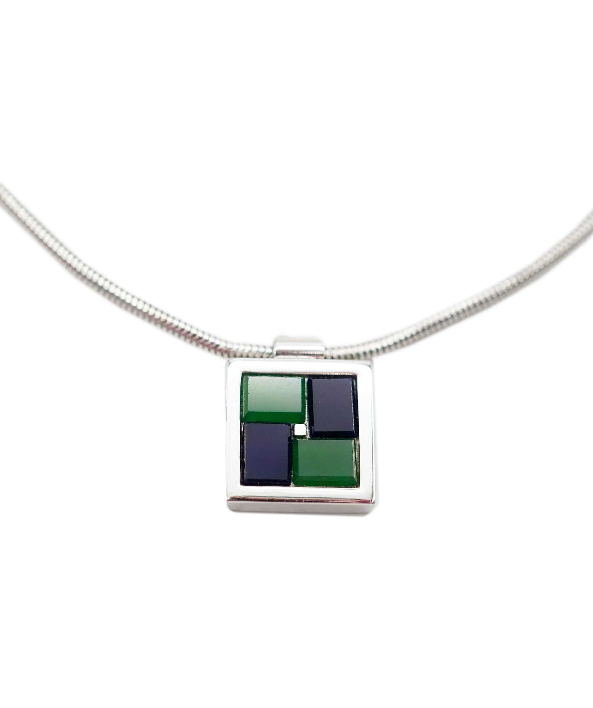 Givenchy Givenchy blue & green silver earring and necklace set - AJC0832