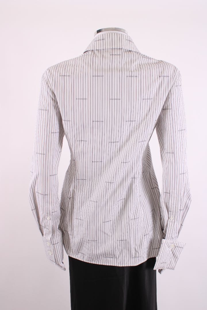 Givenchy Givenchy L/S Logo Cut out Shirt White/ Grey 10