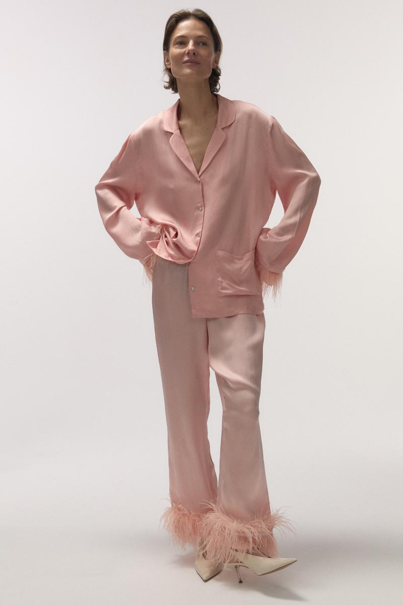 Gloria Pyjama Feathers trouser| قميص بيجامة - Maison Clad