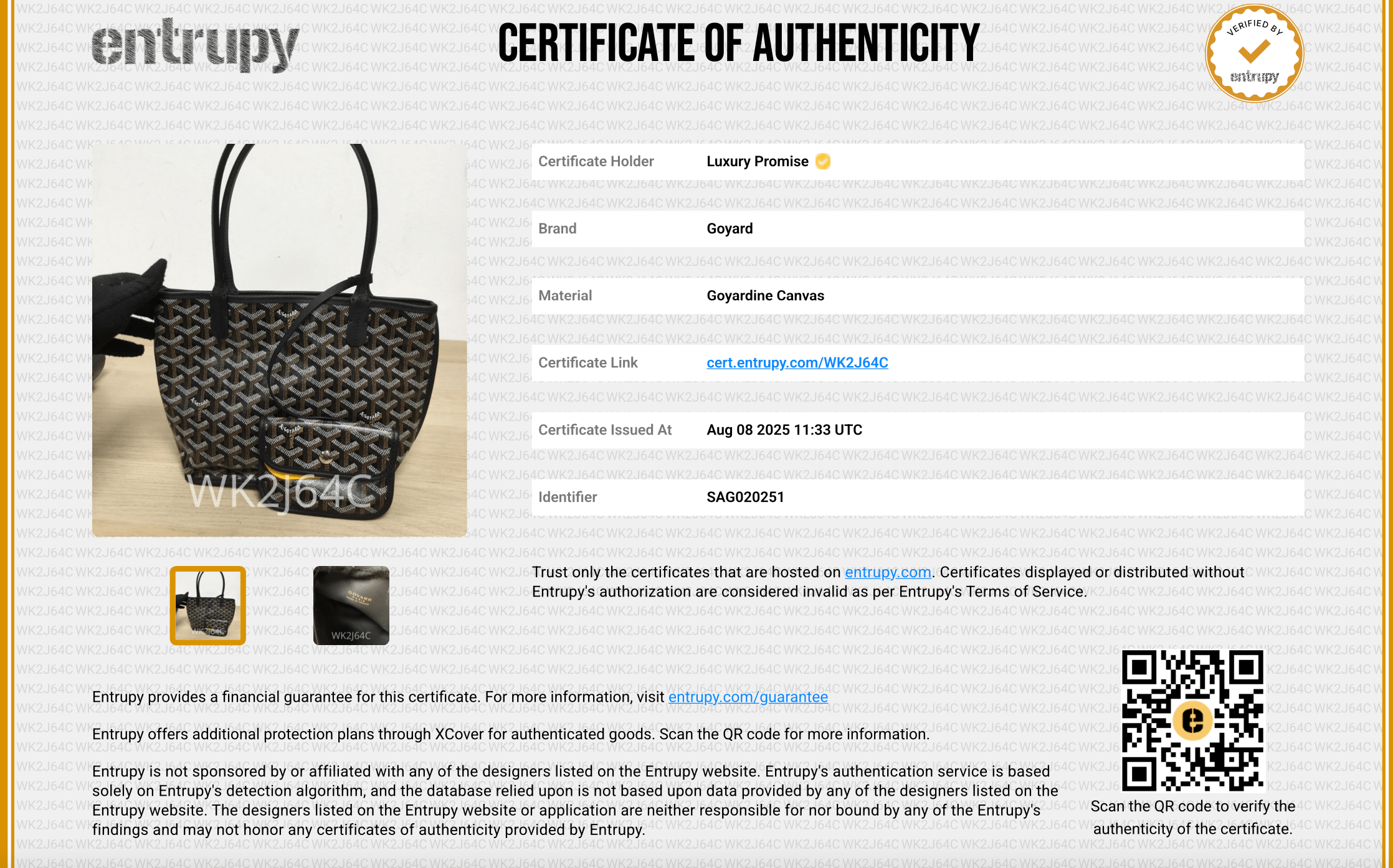 GOYARD Goyard Anjou Mini - Black SKC1979