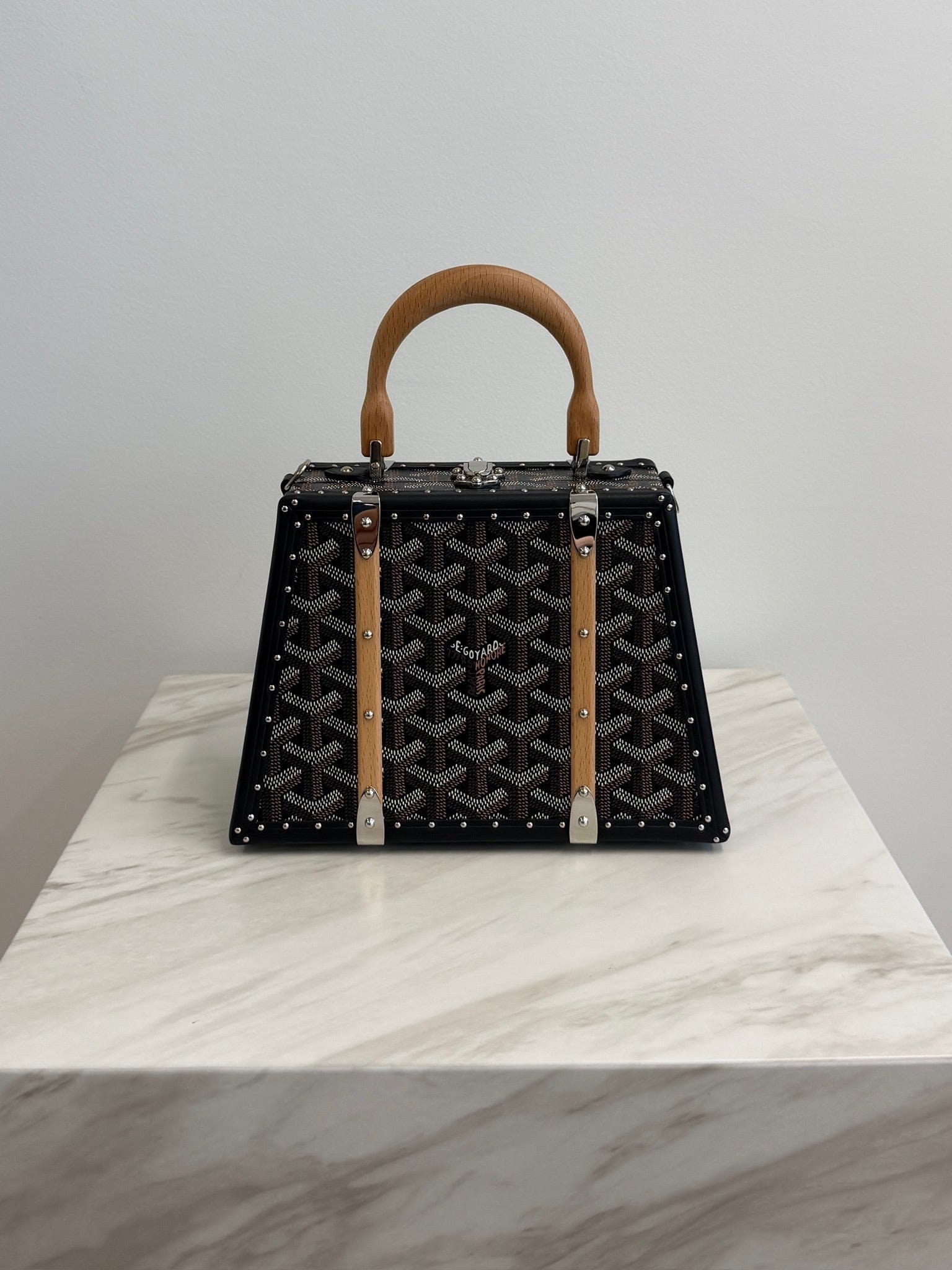 Goyard Goyard Saïgon Mini Trunk Bag Black Palladium Hardware