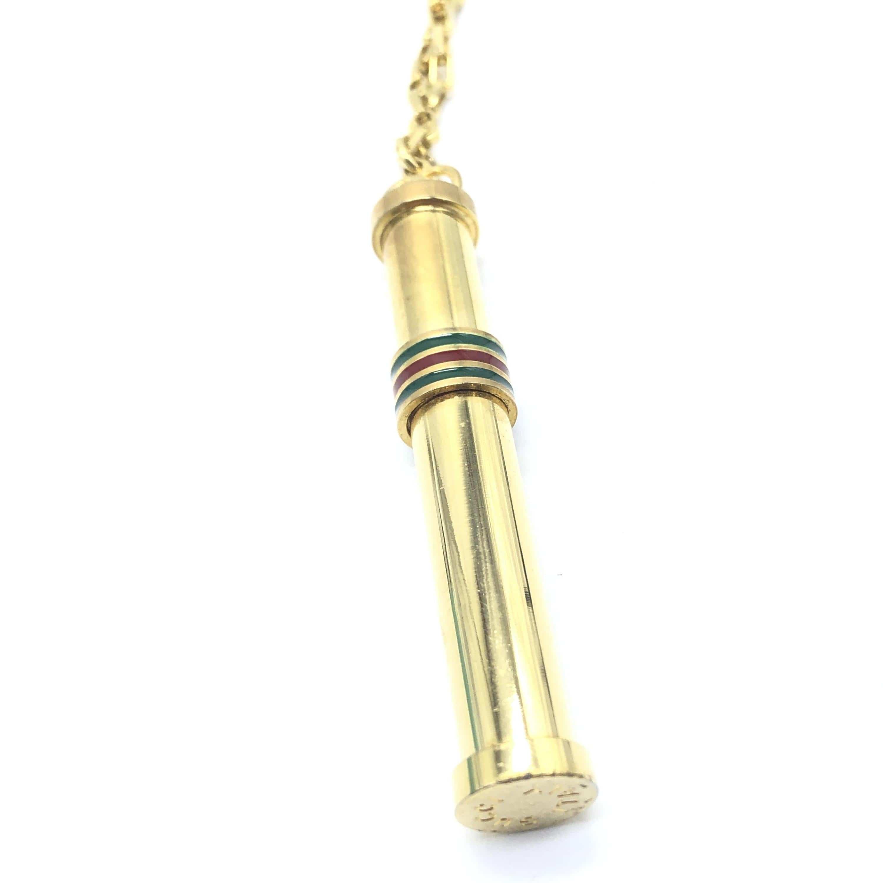 Gucci Gucci Gold Tone Perfume Bottle Necklace ALC3240