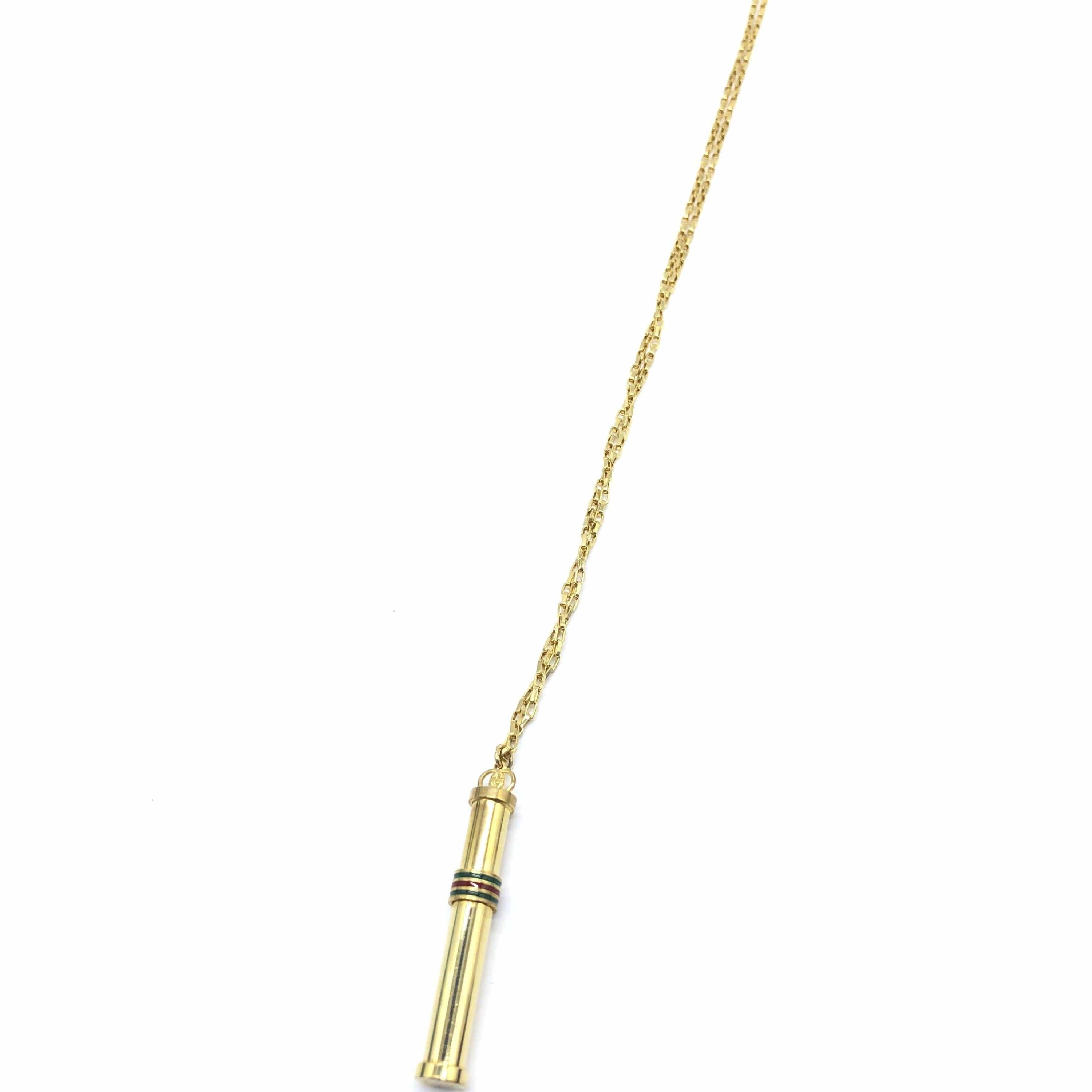 Gucci Gucci Gold Tone Perfume Bottle Necklace ALC3240