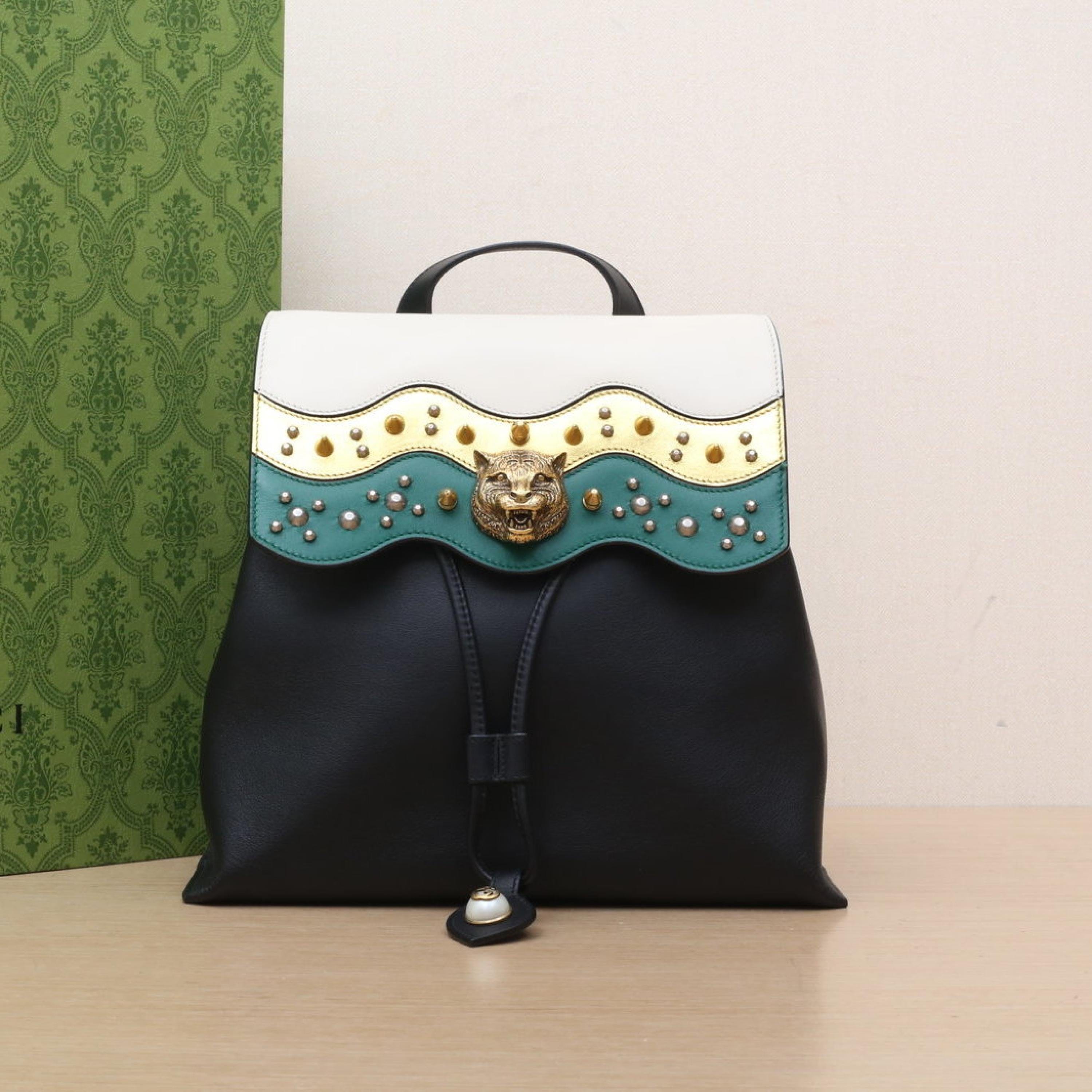 Gucci Gucci Colorblock leather C tiger head rivet backpack
No accessories ALC3168