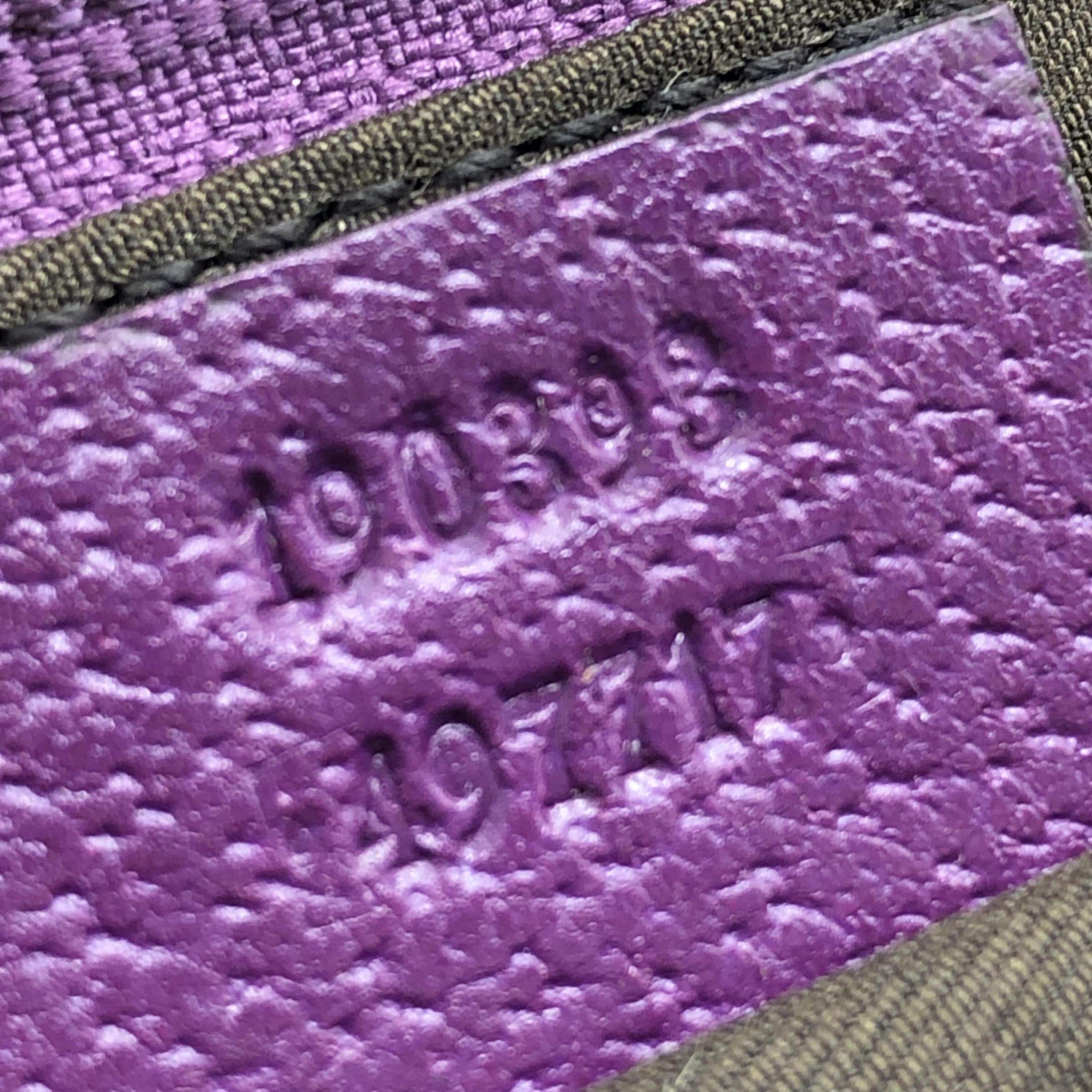 Gucci Gucci GG Canvsa Beige Handbag With Purple Accents ALC3192