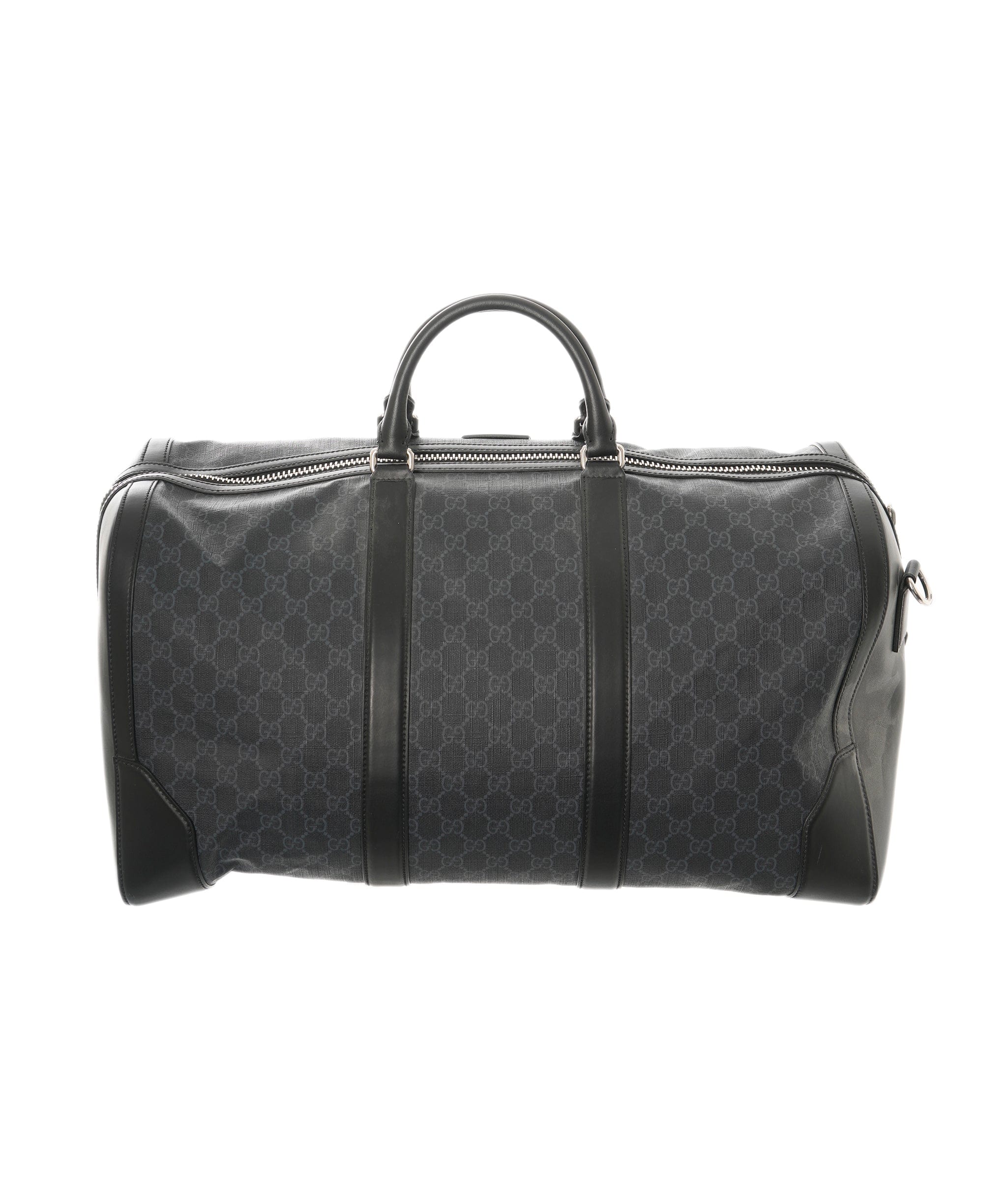 Gucci GUCCI Leather-Trimmed Monogrammed Coated-Canvas Holdall - APC0007