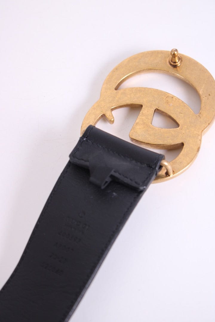 Gucci Gucci GG Marmont Wide Belt Black 70.28