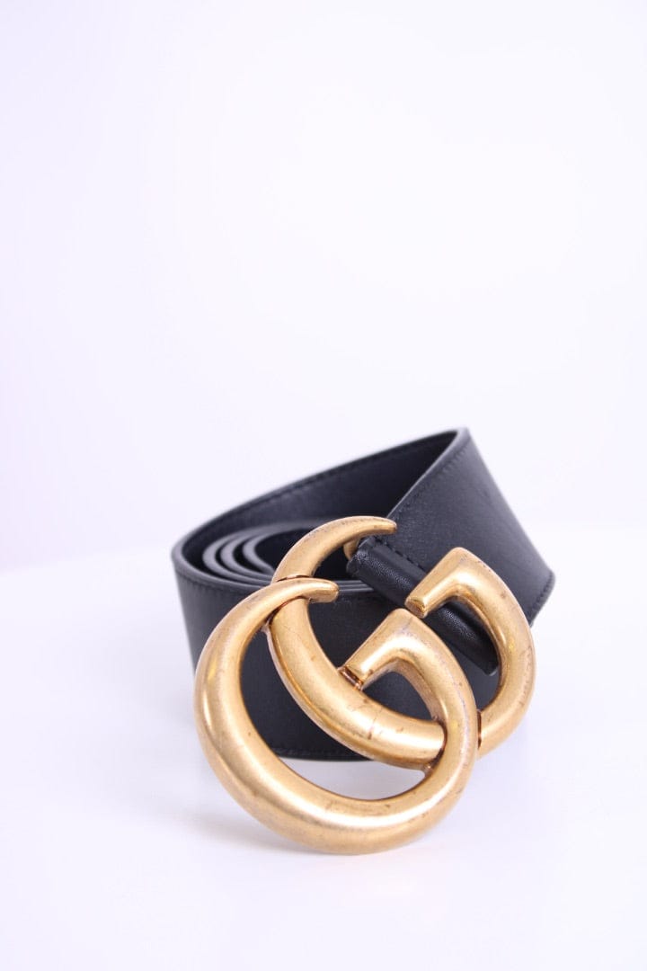 Gucci Gucci GG Marmont Wide Belt Black 70.28
