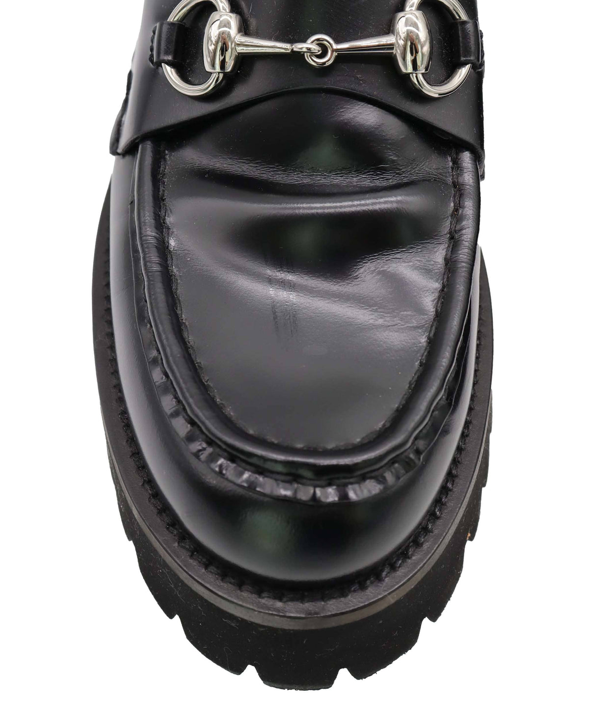 Gucci Gucci Black Leather Horsebit Loafers Size 39 AGC3558
