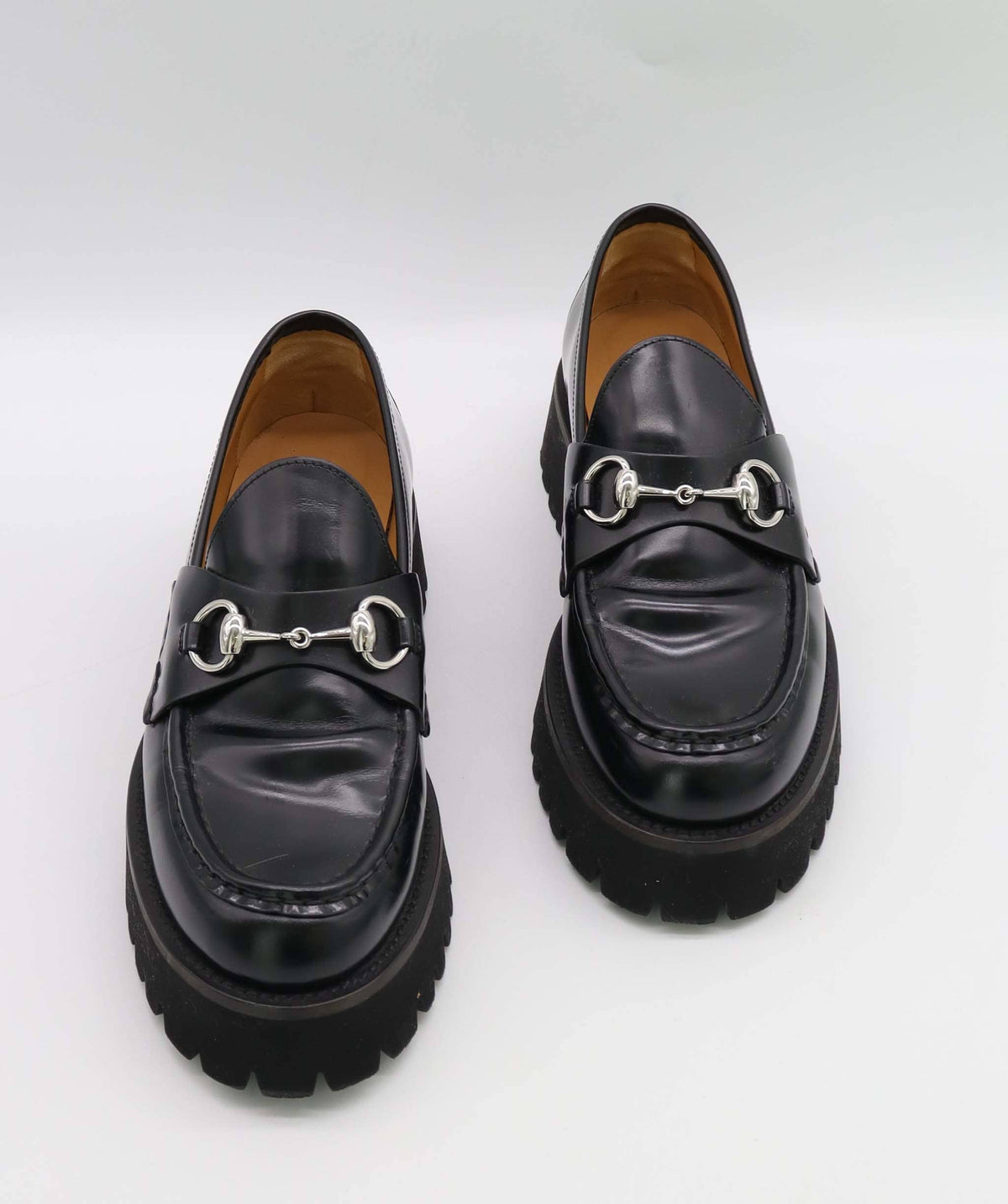 Gucci Gucci Black Leather Horsebit Loafers Size 39 AGC3558