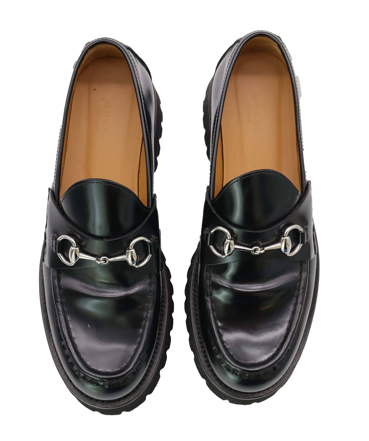 Gucci Gucci Black Leather Horsebit Loafers Size 39 AGC3558