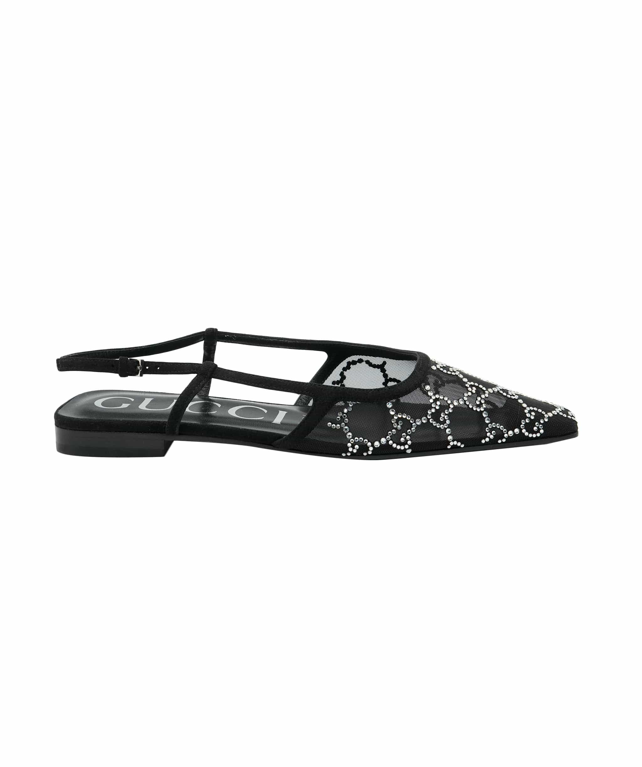 Gucci Gucci GG Diamonte Black Flats 37.5 ALC2645