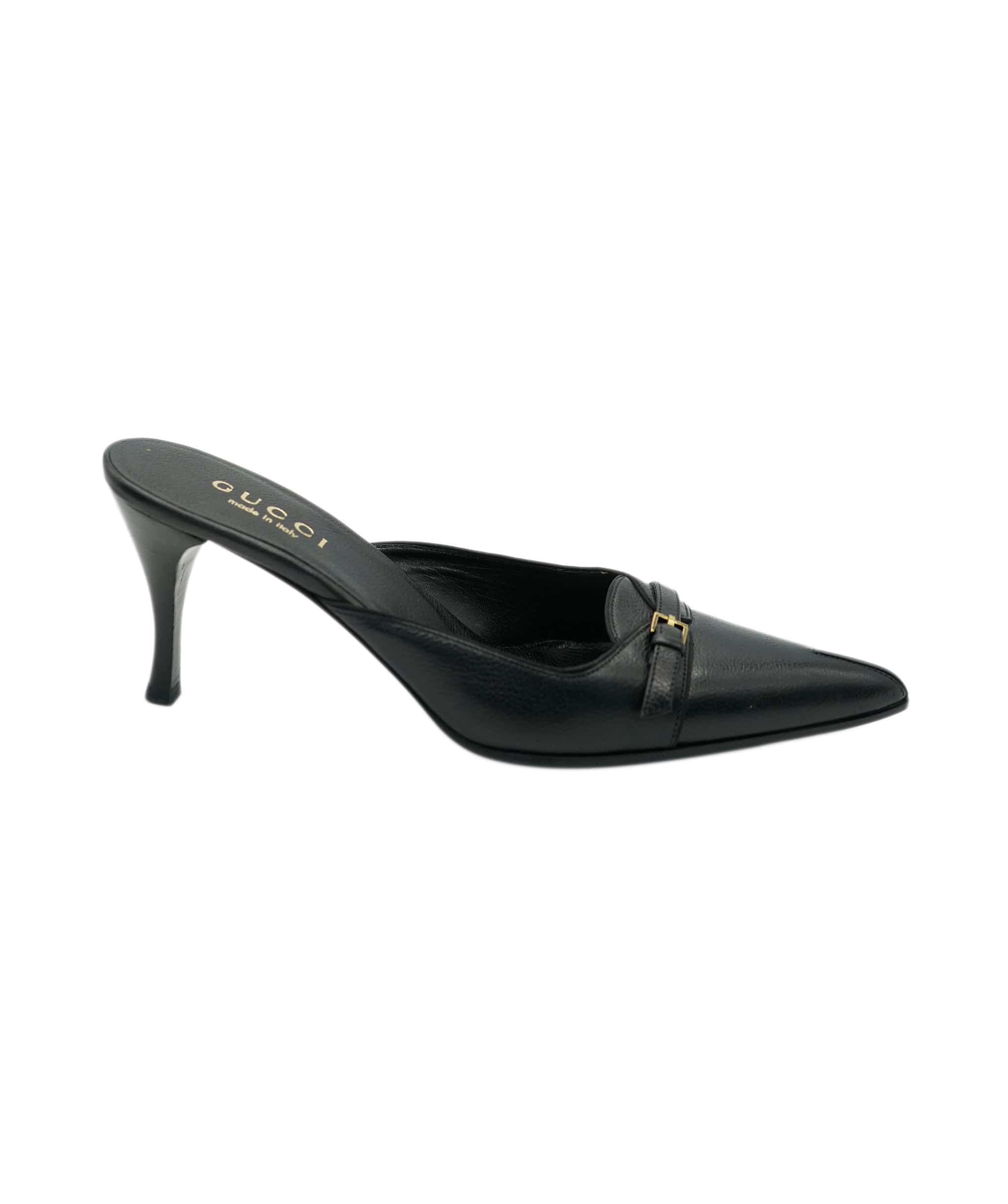Gucci Gucci Leather Black Court Heels ALC1756