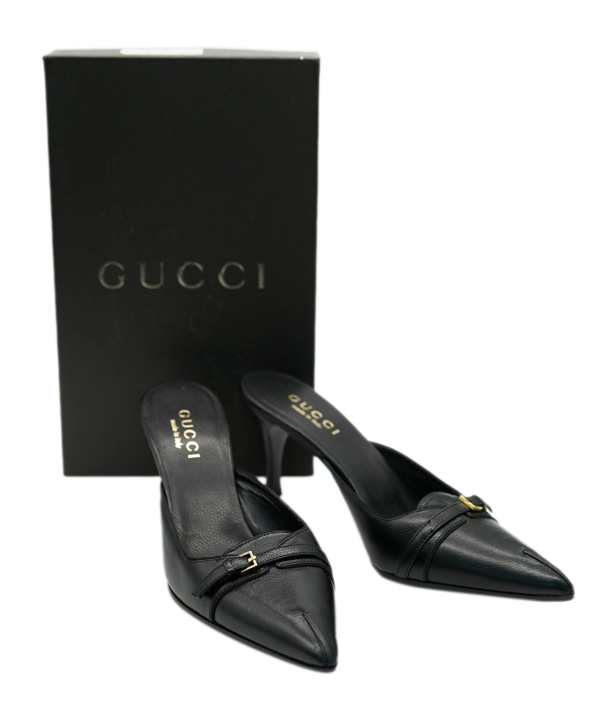 Gucci Gucci Leather Black Court Heels ALC1756