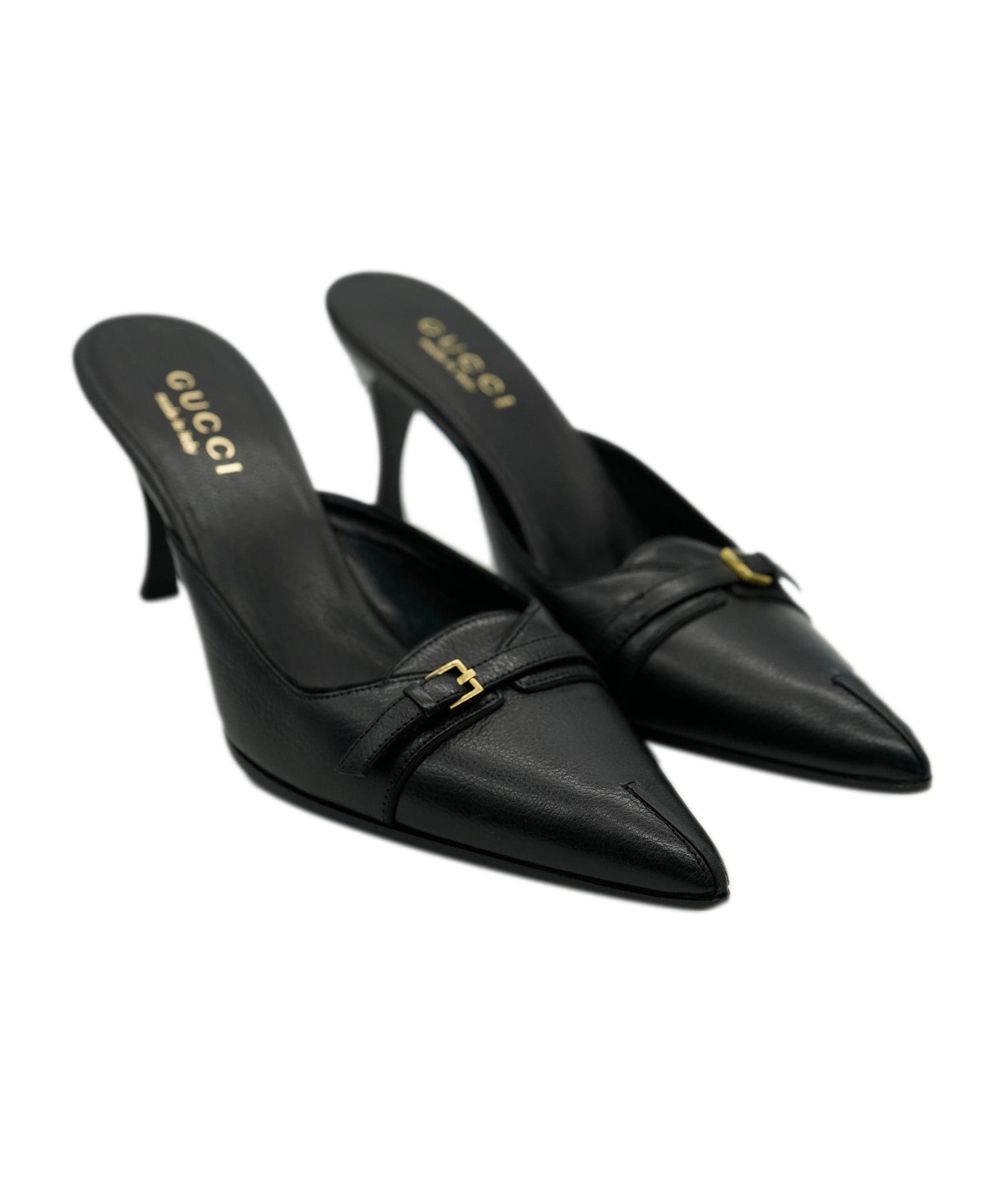 Gucci Gucci Leather Black Court Heels ALC1756