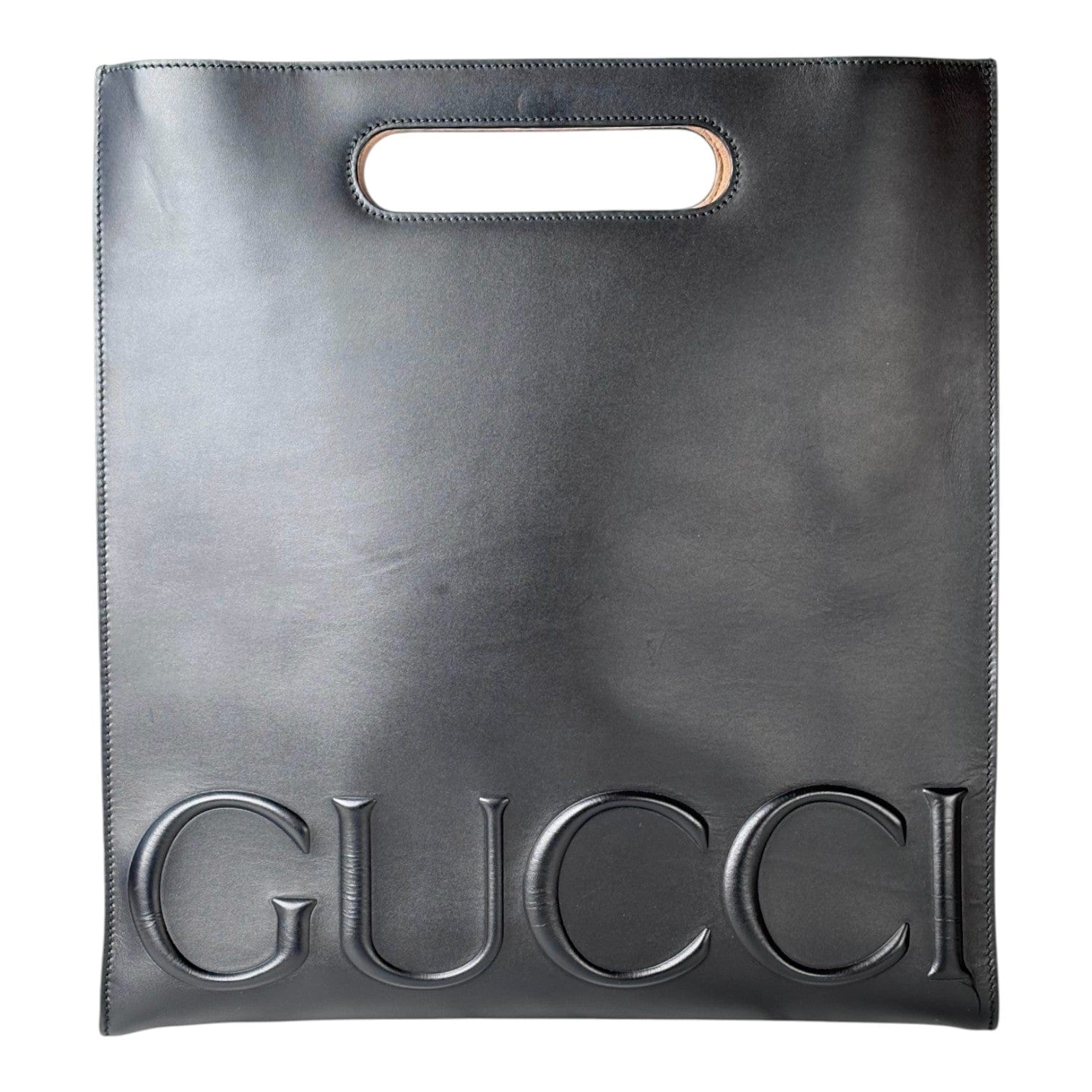 Gucci Gucci Black Leather Tote Bag
